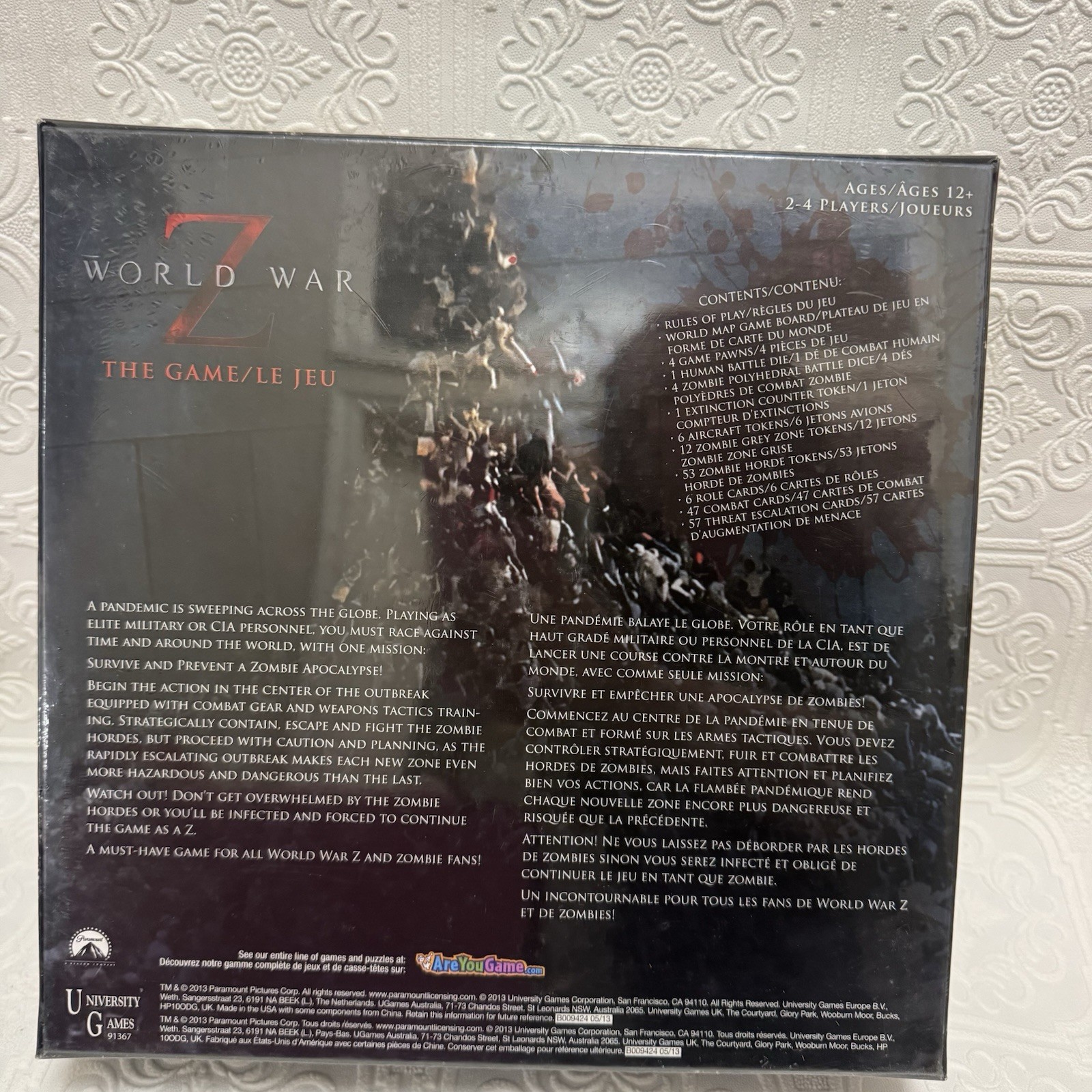 World War Z The Game NEW Sealed (English and French Edition) Board Game