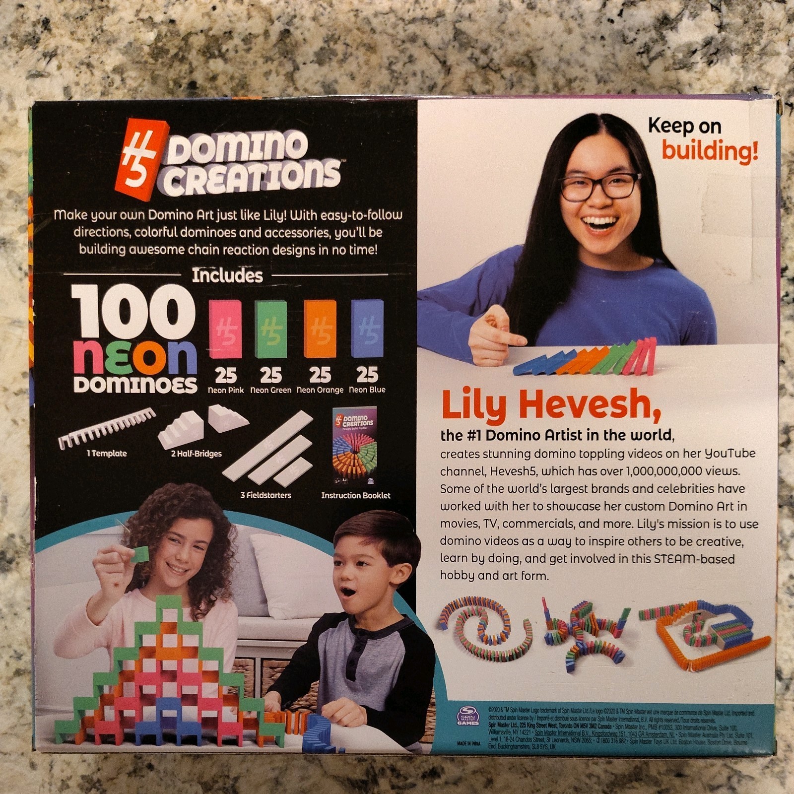 Domino Creations Neon 100 Spin Master Games Lily Hevesh H5