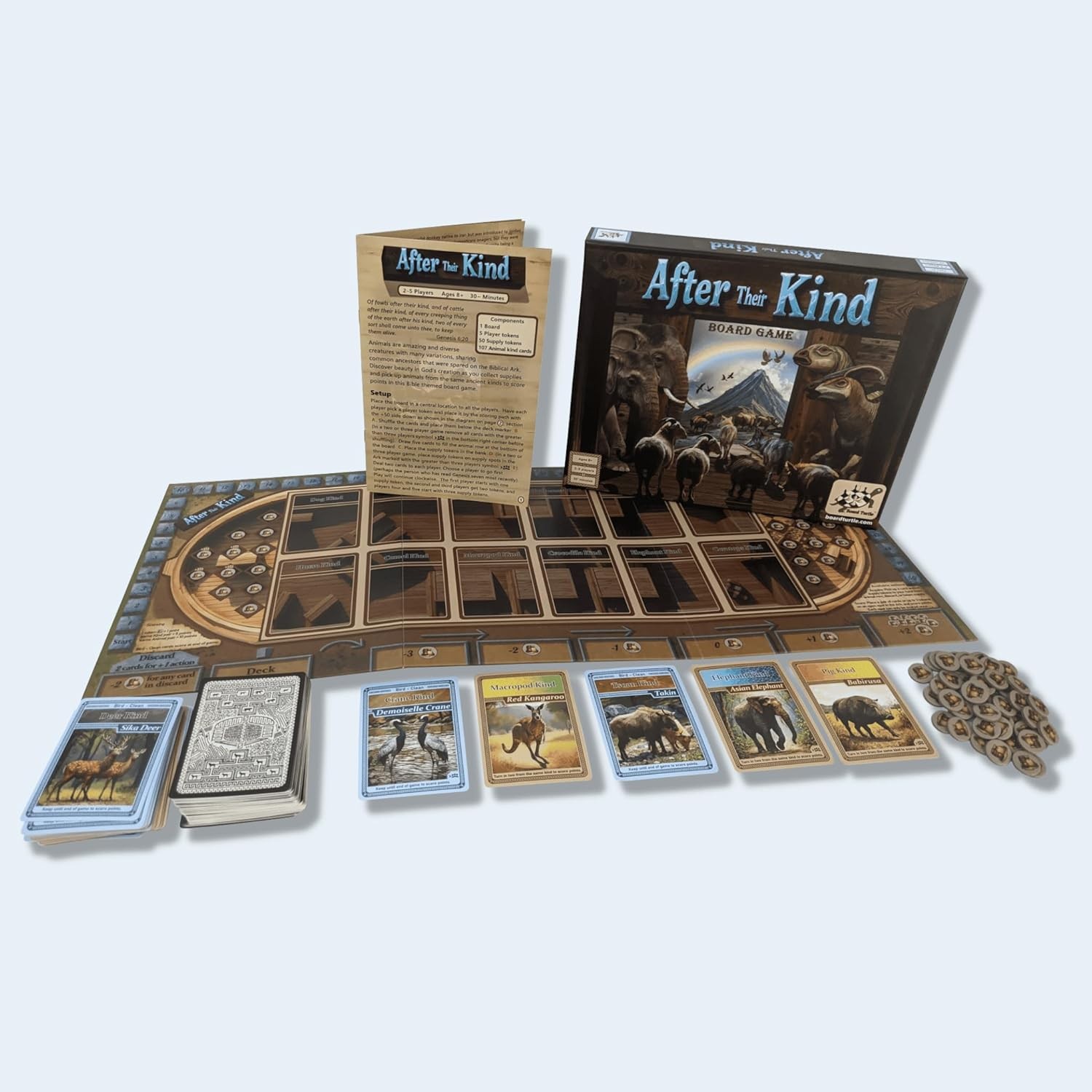 Noahs Ark Biblical Christian Board Game Animal Collection Strategy Game