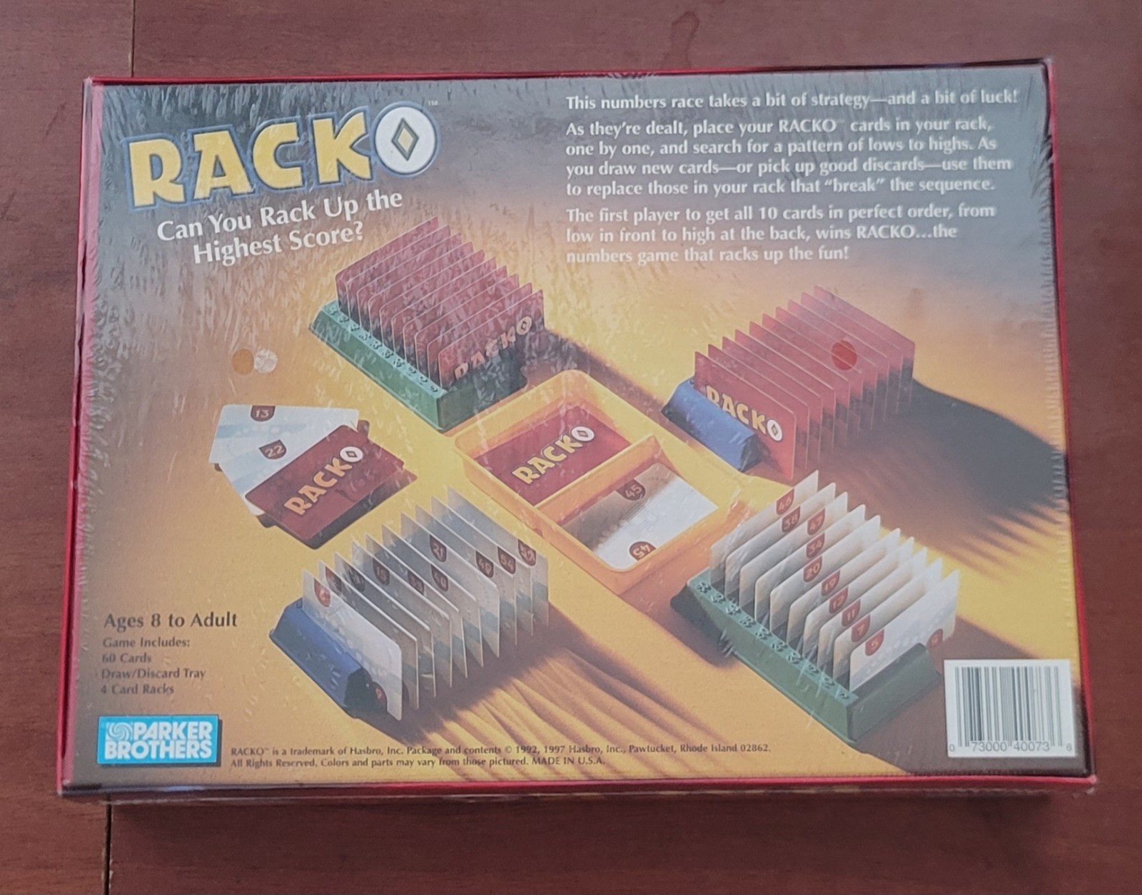 RACKO Card Game 1992, 1997 by Parker Brothers Sealed Vintage Retro Made in USA
