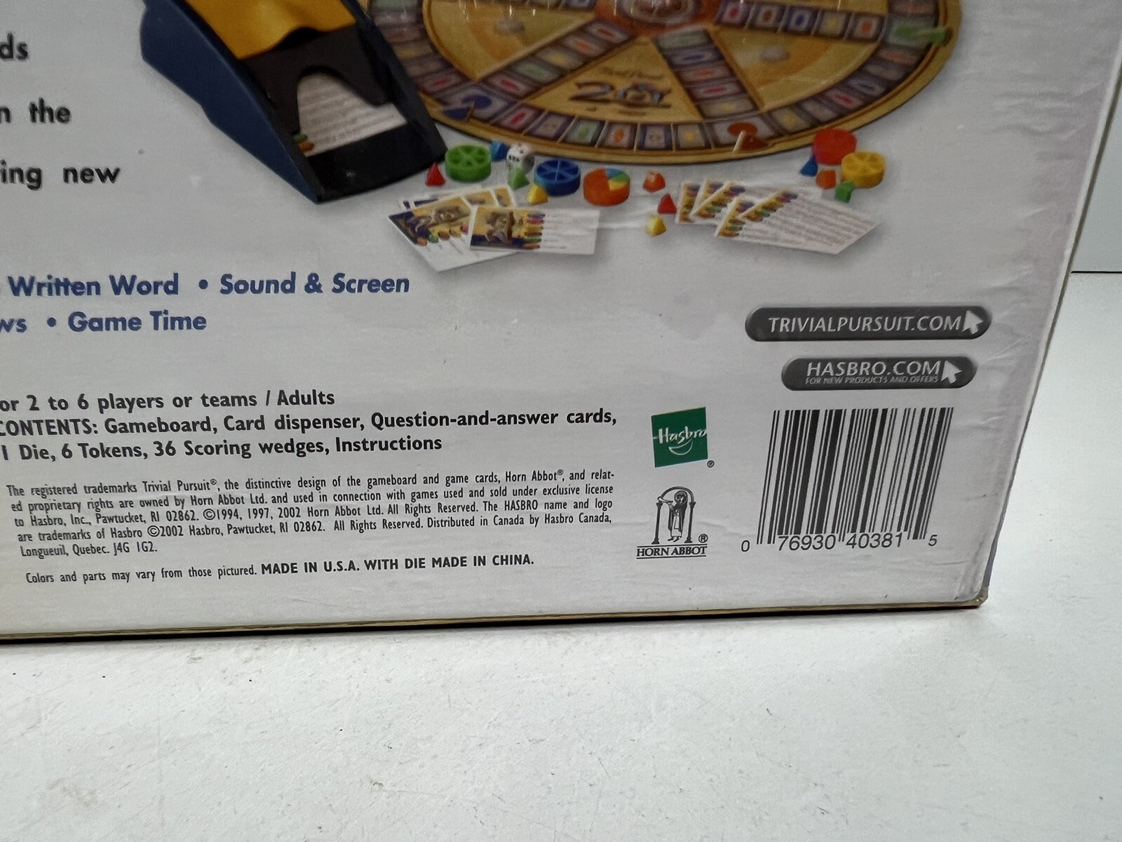 Trivial Pursuit 20th Anniversary Edition Special Deluxe Collectible Board Game