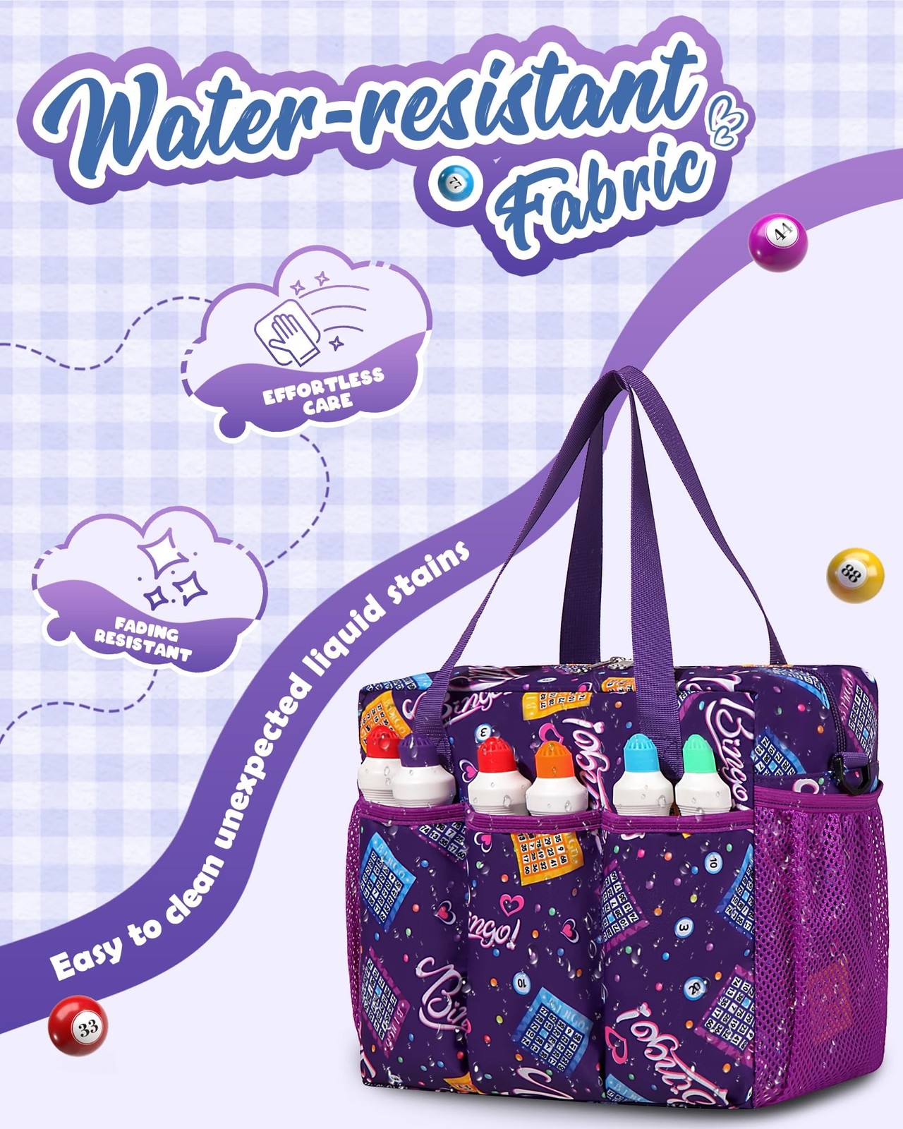 Bingo Bag with Pockets for Daubers Dabbers Dobbers Dotters Casino Bingo Game …
