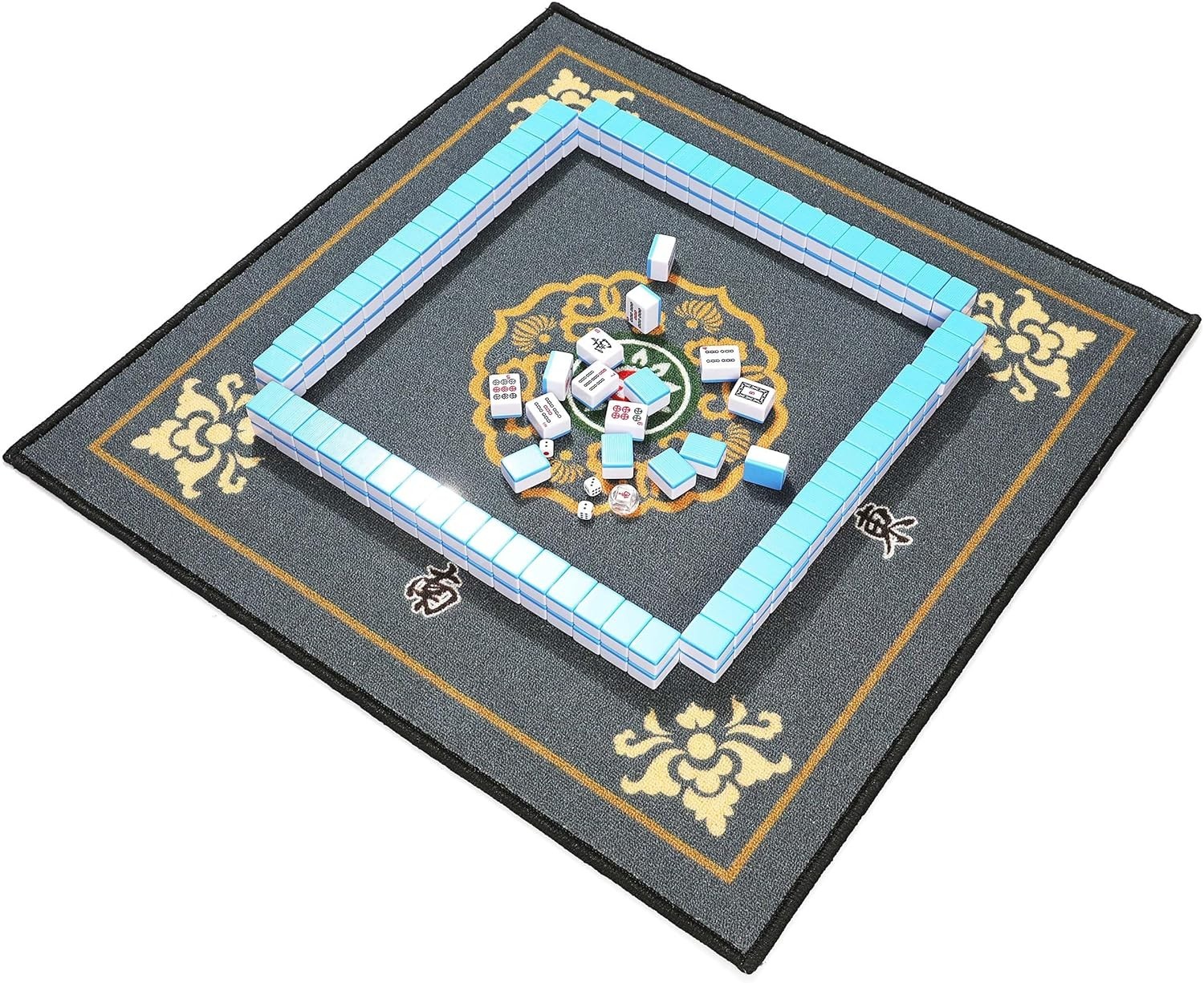Professional Chinese Mahjong Game Set 146 Numbered Large Size Tiles with Carr…