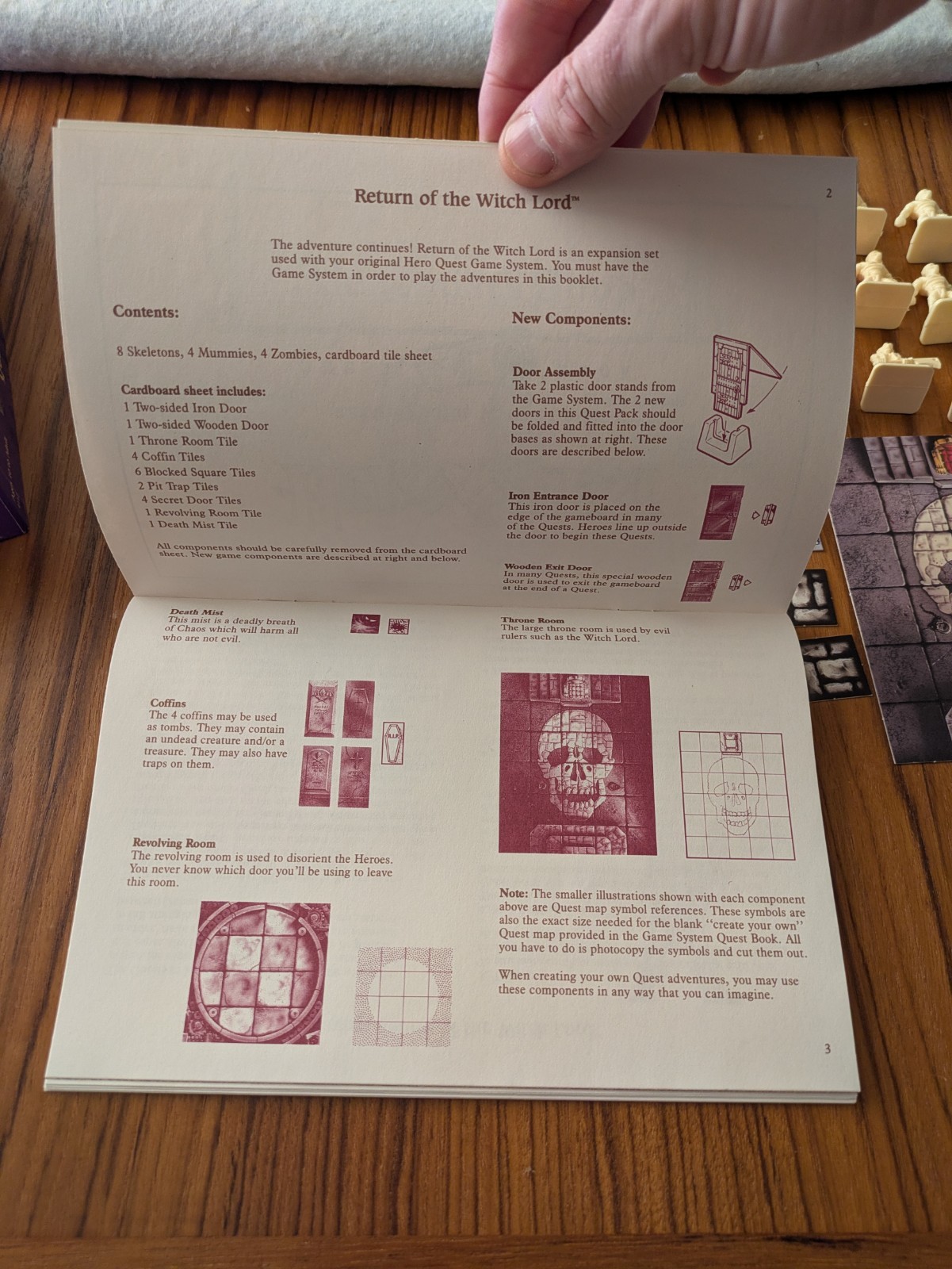 1991 Hero Quest – Return of the Witch Lord – Quest Pack – COMPLETE