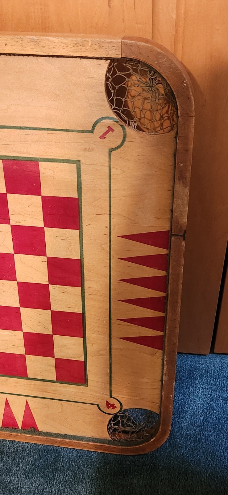 Vintage CARROM GAME BOARD Model 85 wall art