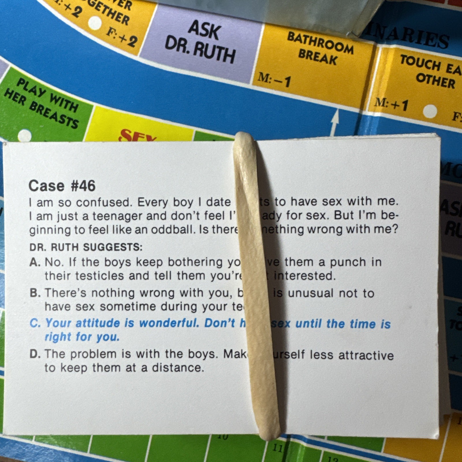 Vintage Dr Ruth’s Game of Good Sex By Victory Games – 1985 Edition – Complete!