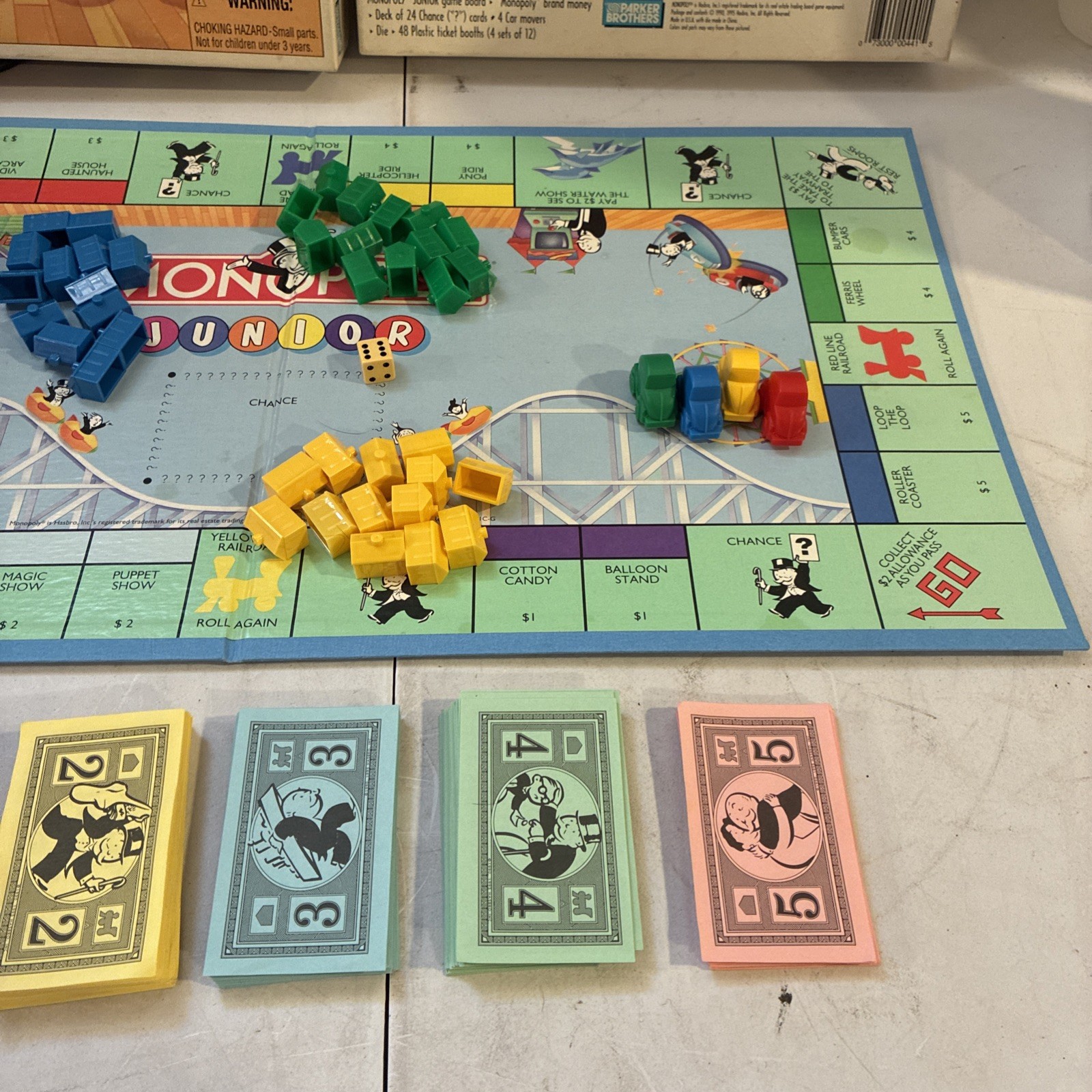 Monopoly Junior 1991 Board Game Parker Brothers Vintage Kids Game Ages 5 to 8