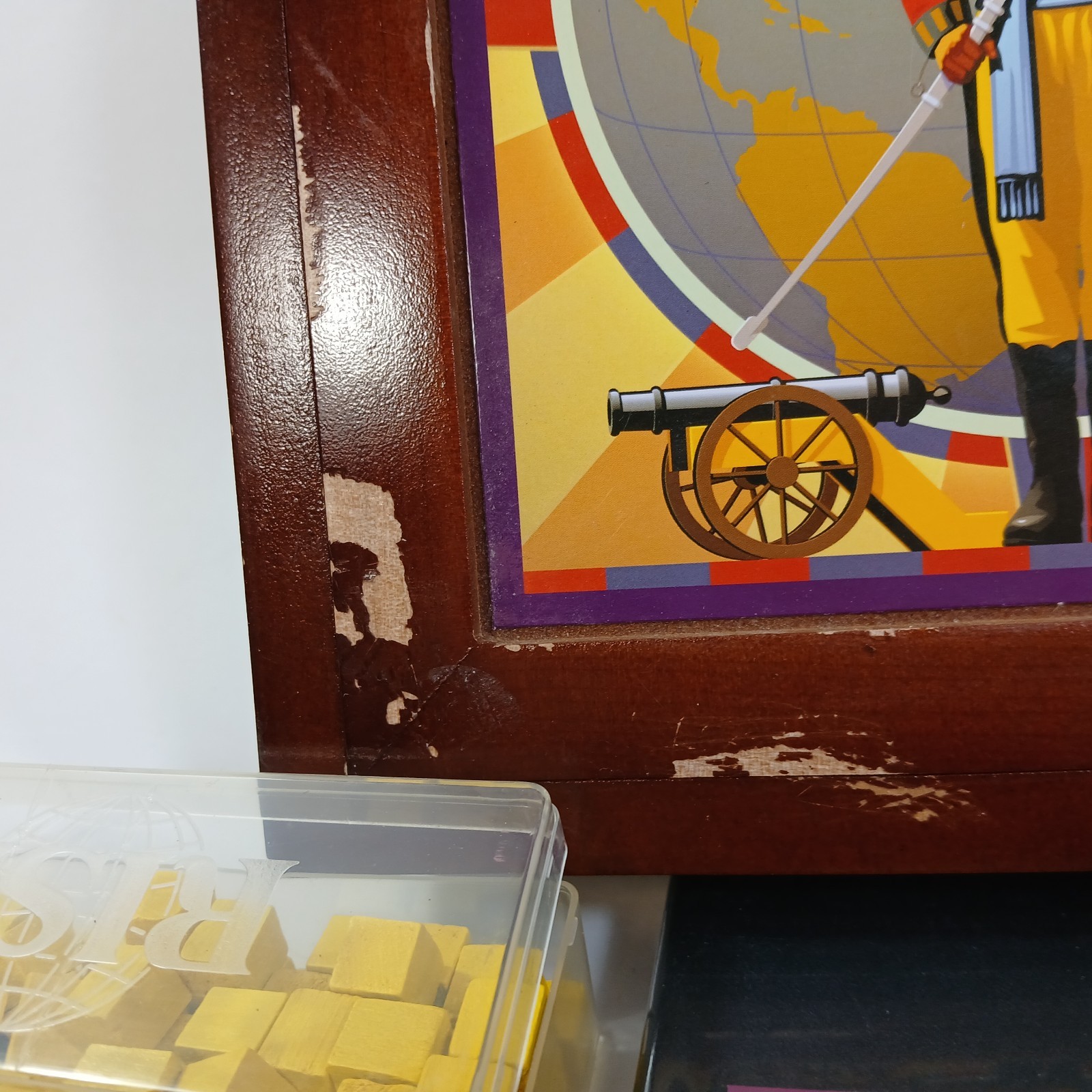 RISK Vintage Game Collection Bookshelf Box Wooden Case Strategy Parker Brothers