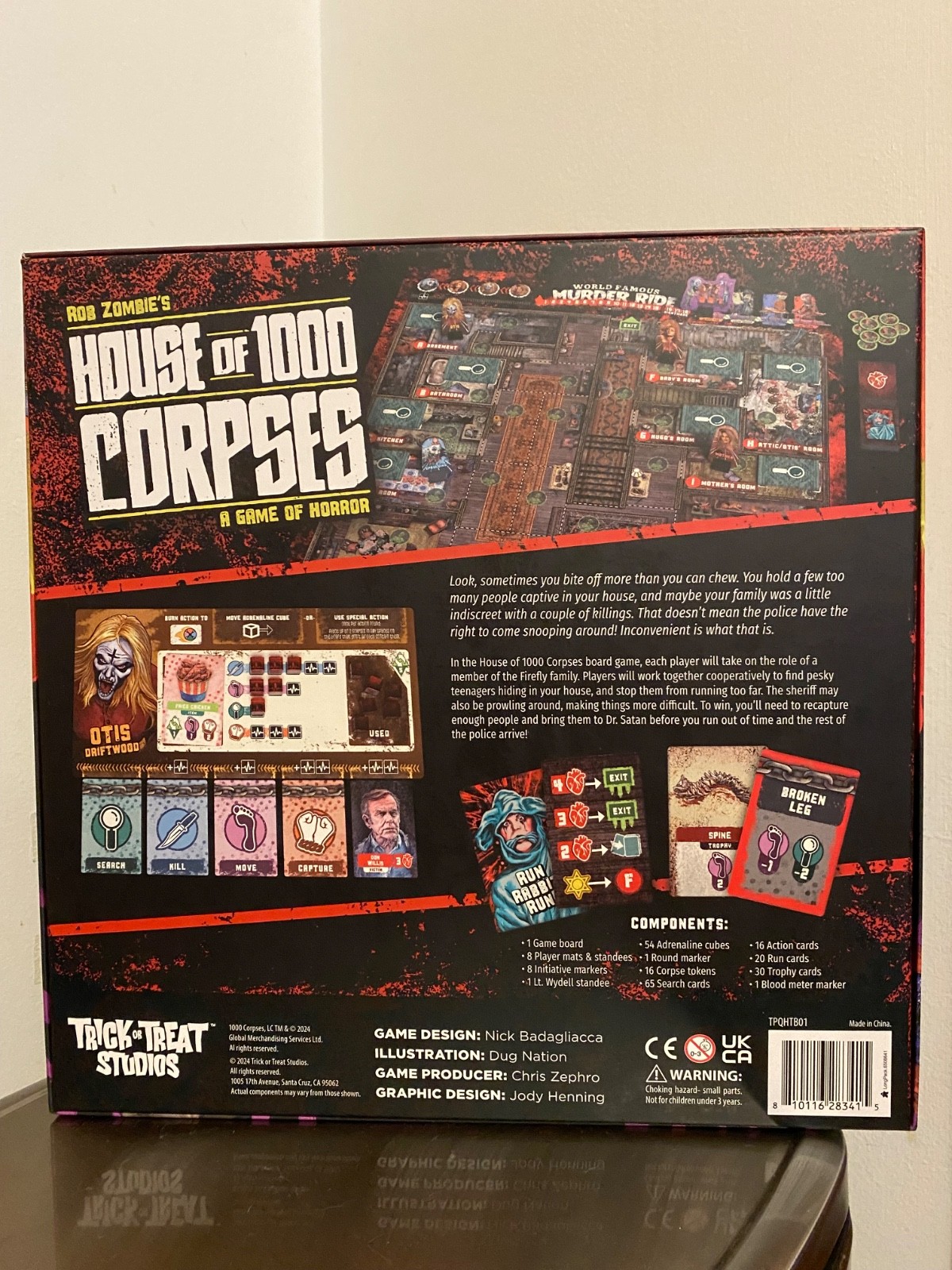 House of 1000 Corpses : A Game of Horror – Board game – Trick or Treat Studios