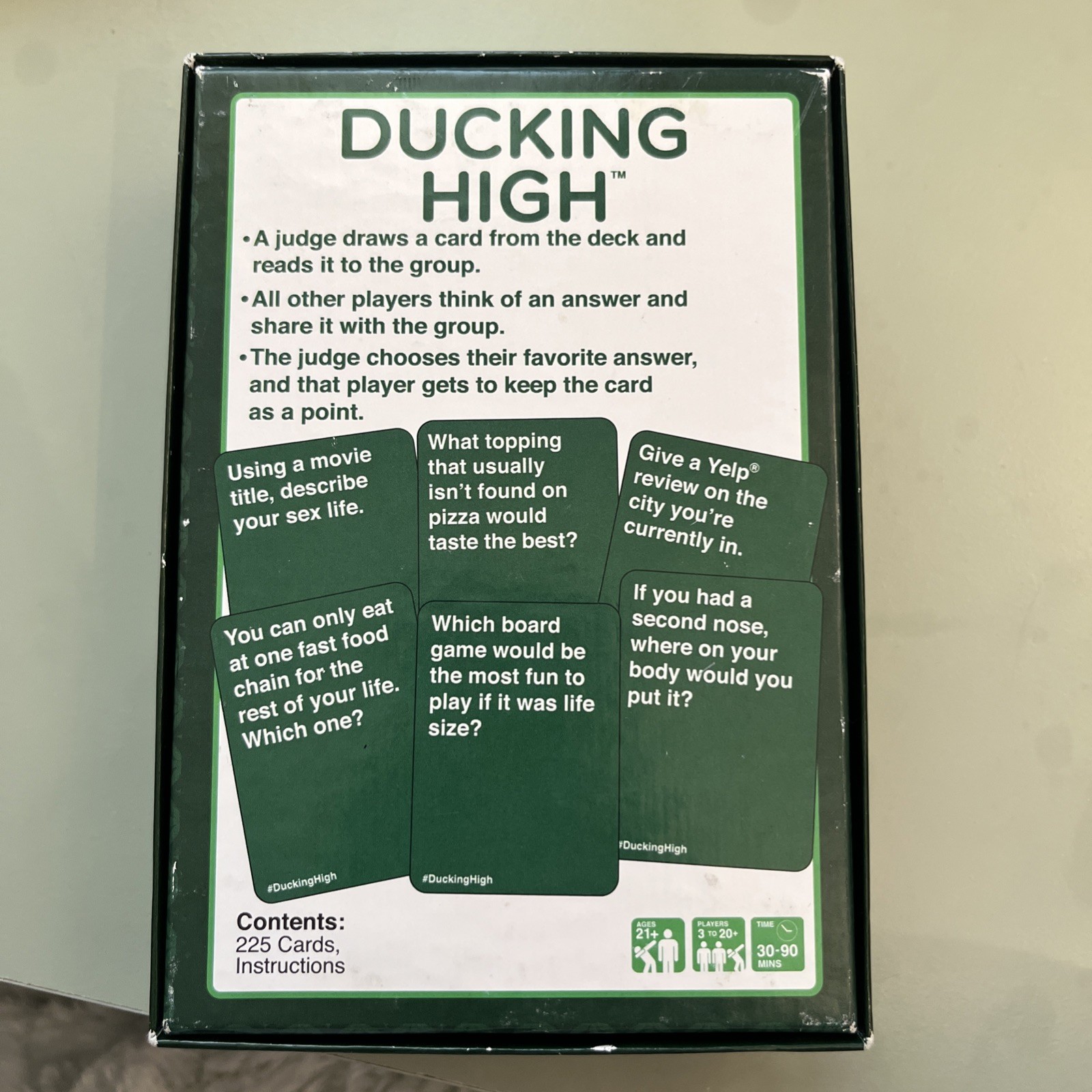 Funny Ducking High Fun Adult Card Game. Hysterically Amusing. One Deck Sealed