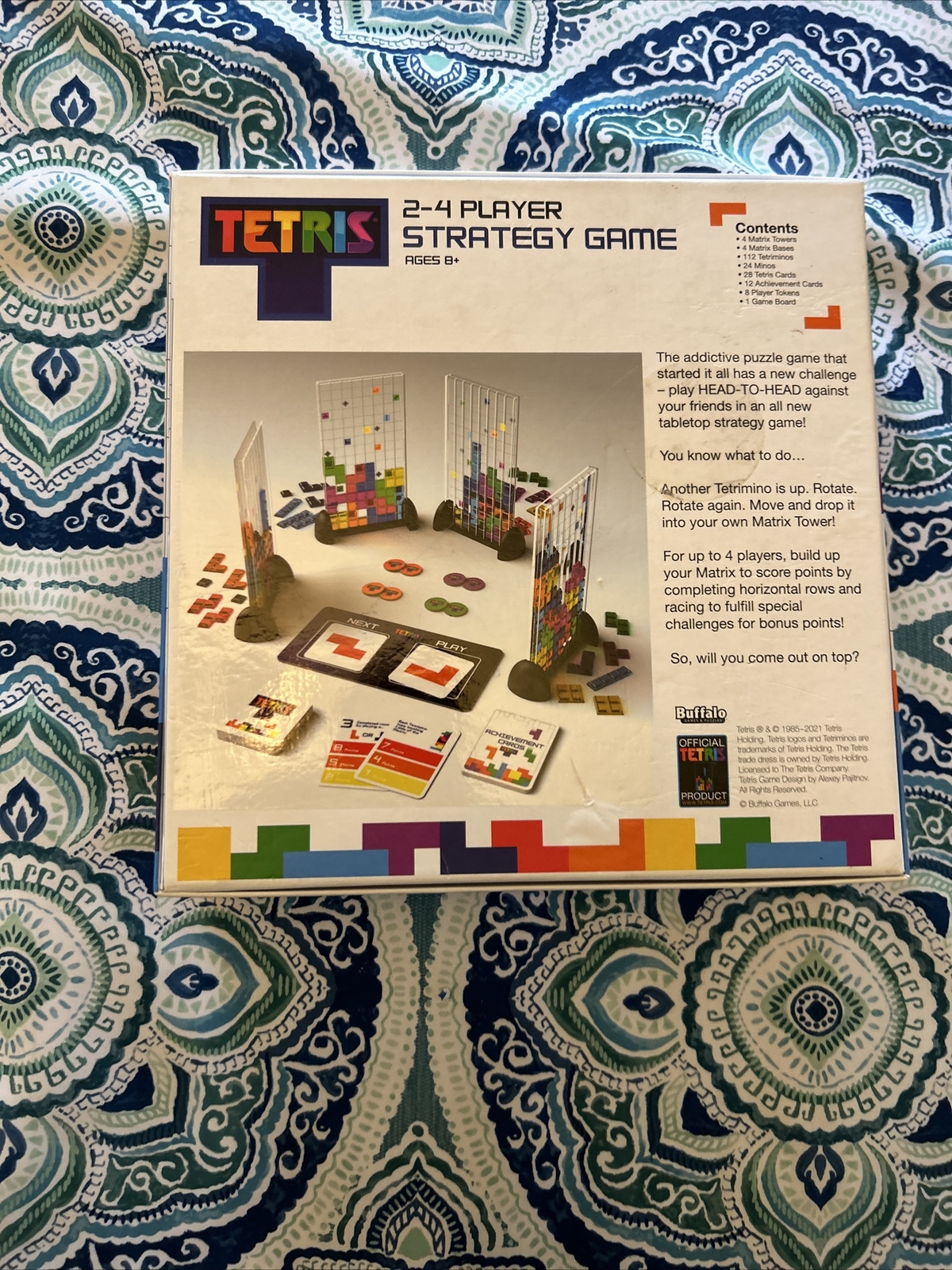NEW Buffalo Game- Tetris Head-To-Head Strategy Game 2-4 Players-Classic Game