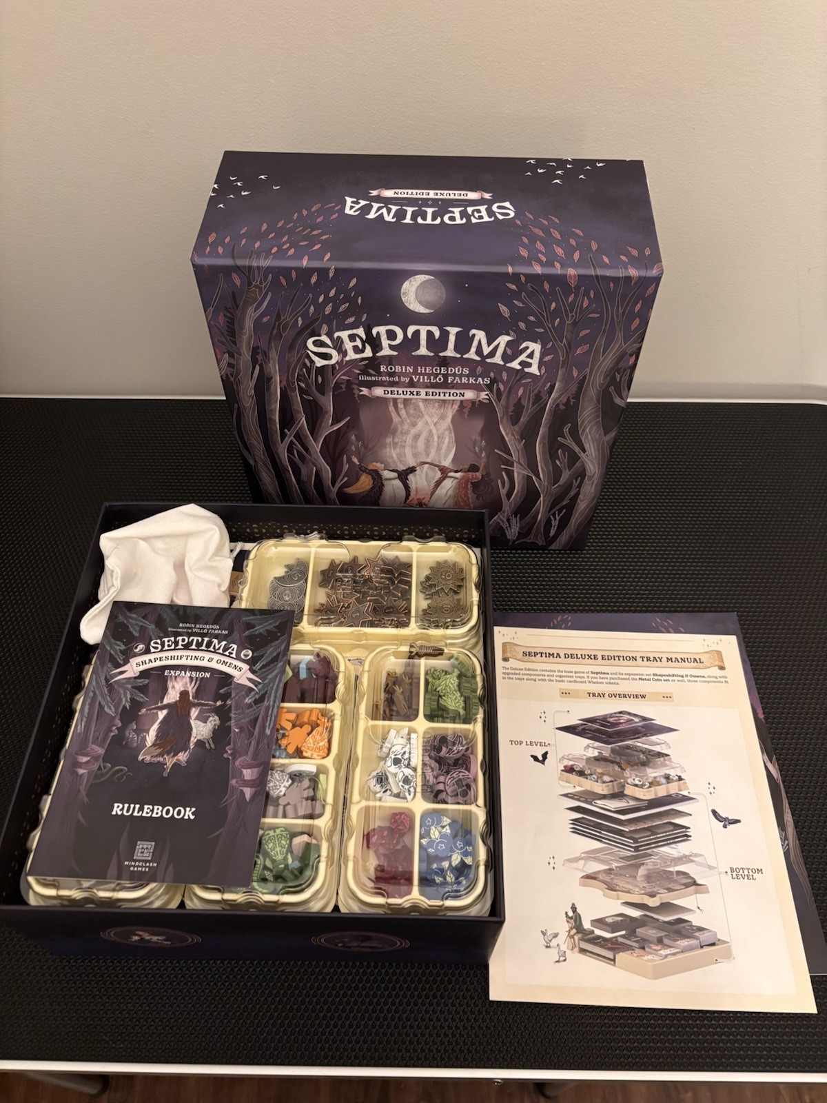 Septima Board Game Deluxe Edition with Shapeshifting and Omen Expansion
