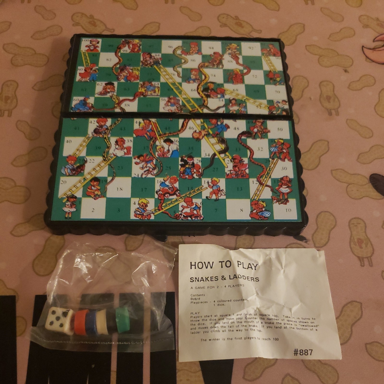 Pocket Mini Magnetic Travel Game Travel Snakes & Ladders Pocket Game Vintage Box