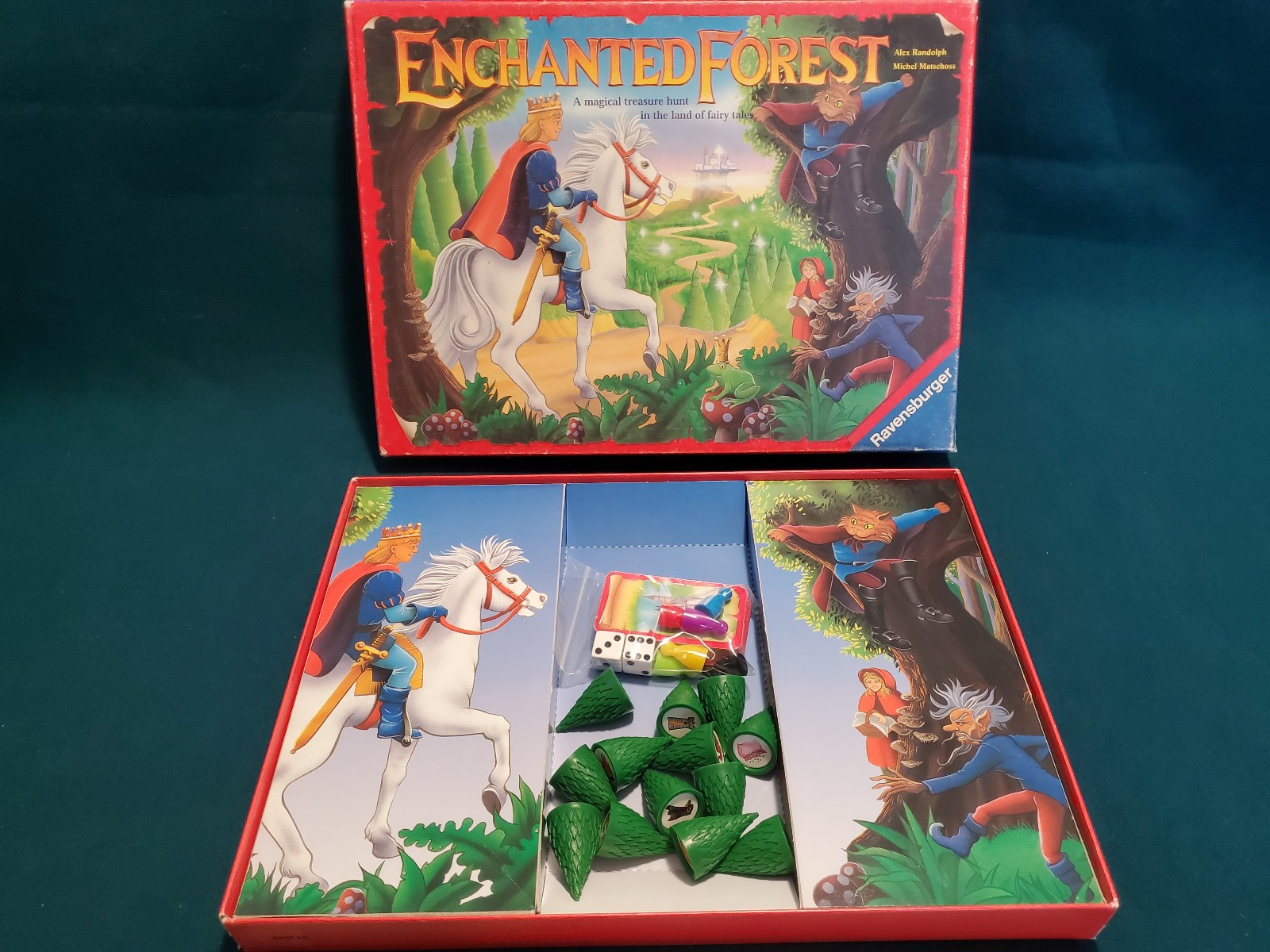 Enchanted Forest Board Game Treasure Hunt Fairy Tale Ravensburger 1994 Vintage