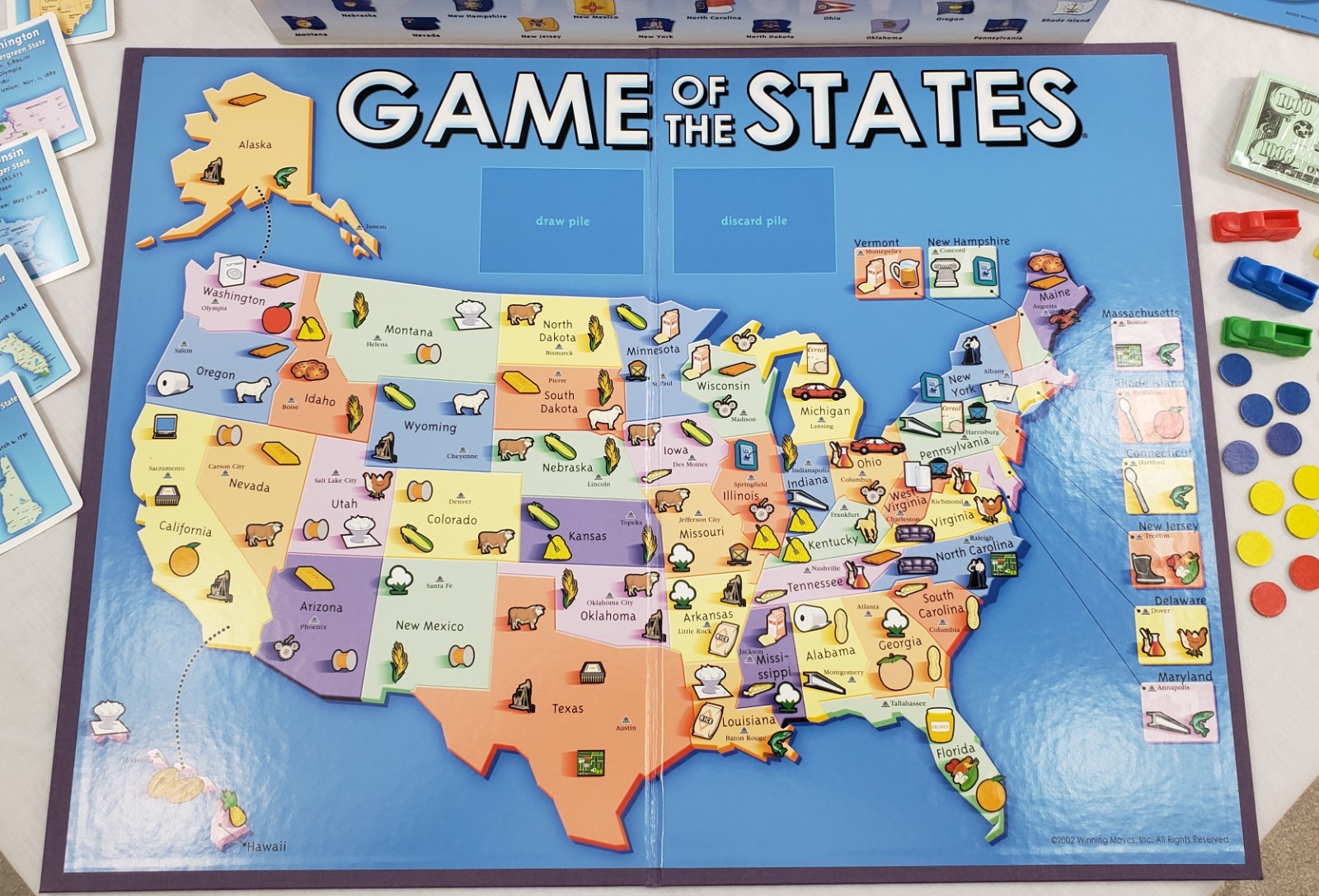 Game Of The States Board Game An American Classic 8 & Up Pre-Owned