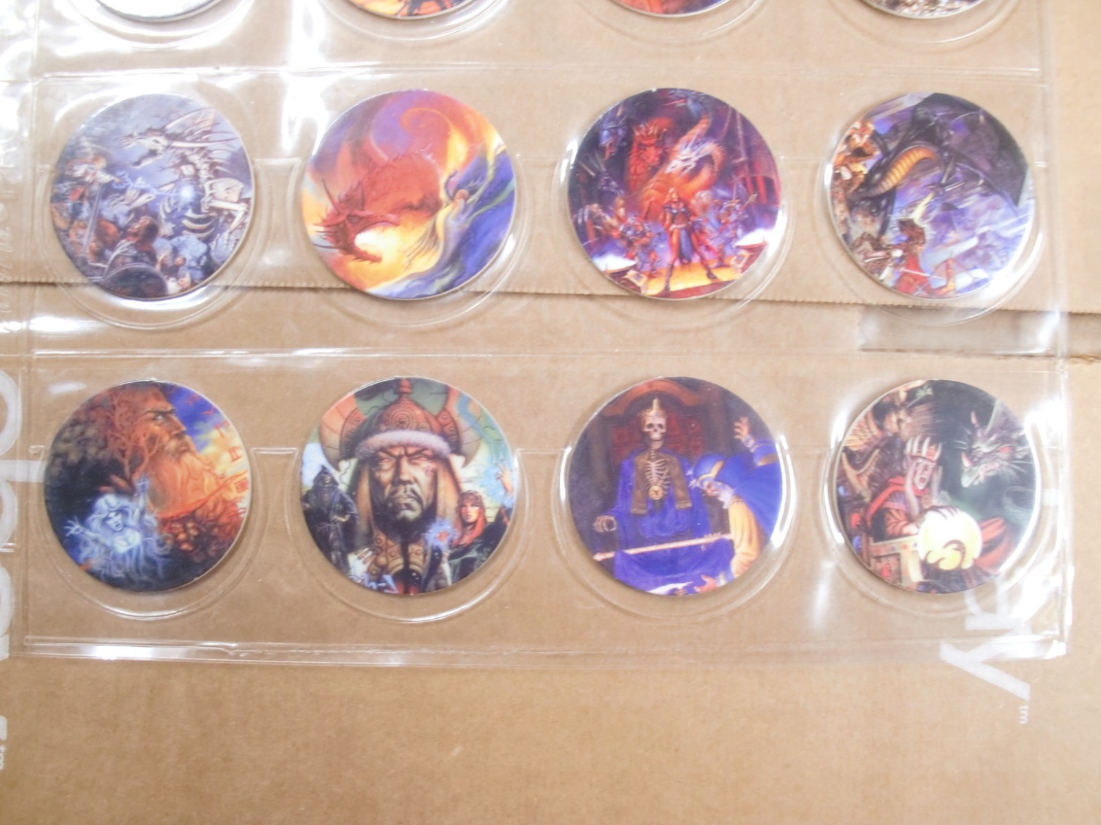 POGS/MILKCAPS DUNGEONS & DRAGONS COMPLETE SET OF (30) +2 SHEETED BY TSR IN 1994