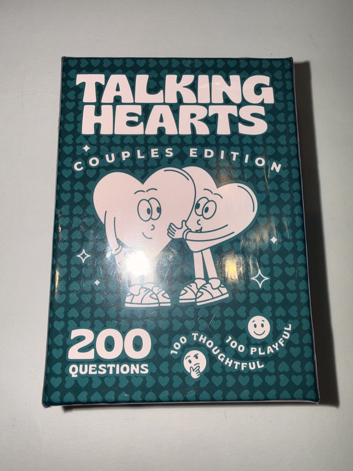 Talking Hearts Couples Edition Card Game, Teal – 200 Questions