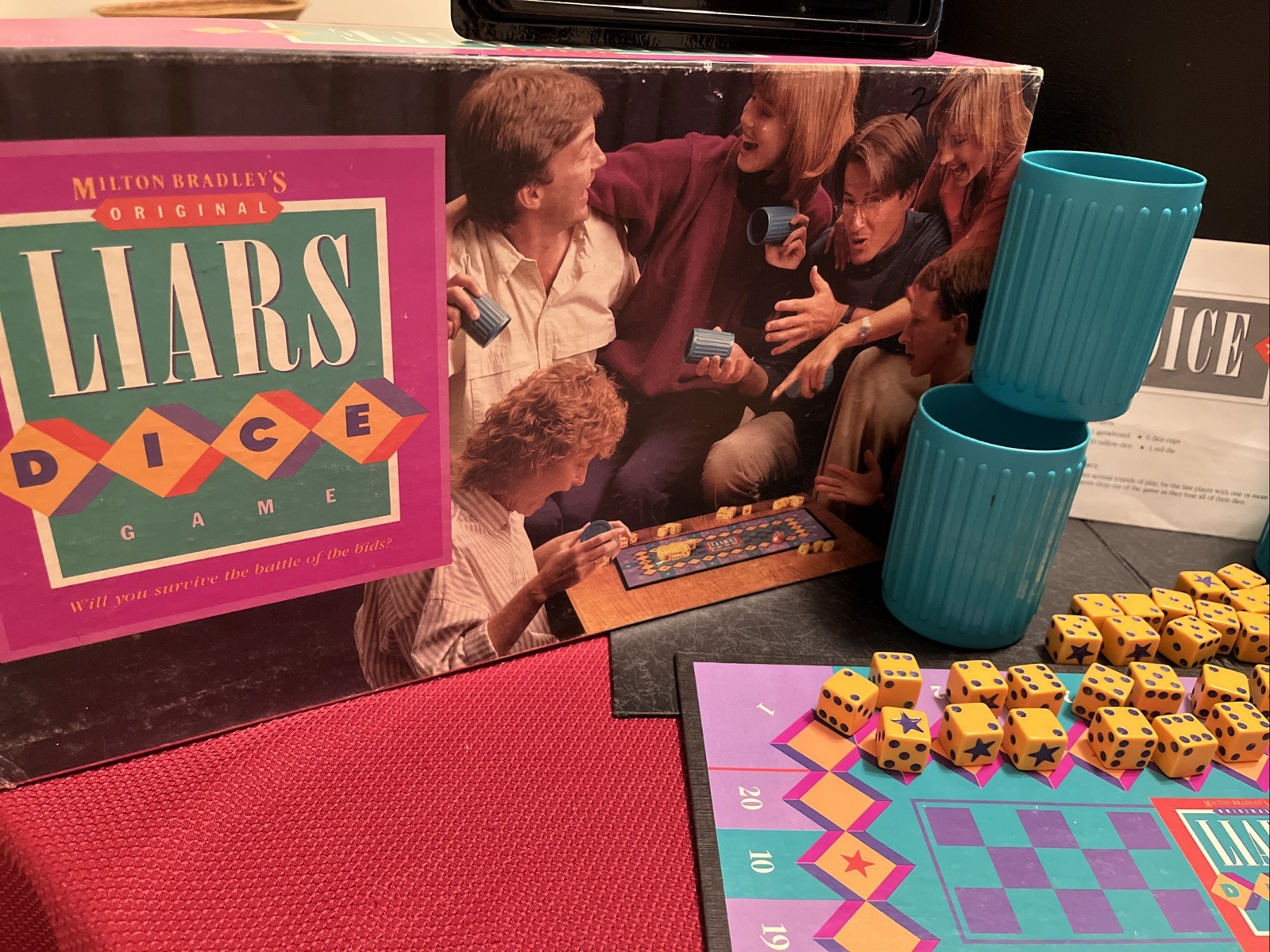 1987 Liars Dice Game Complete Milton Bradley Original