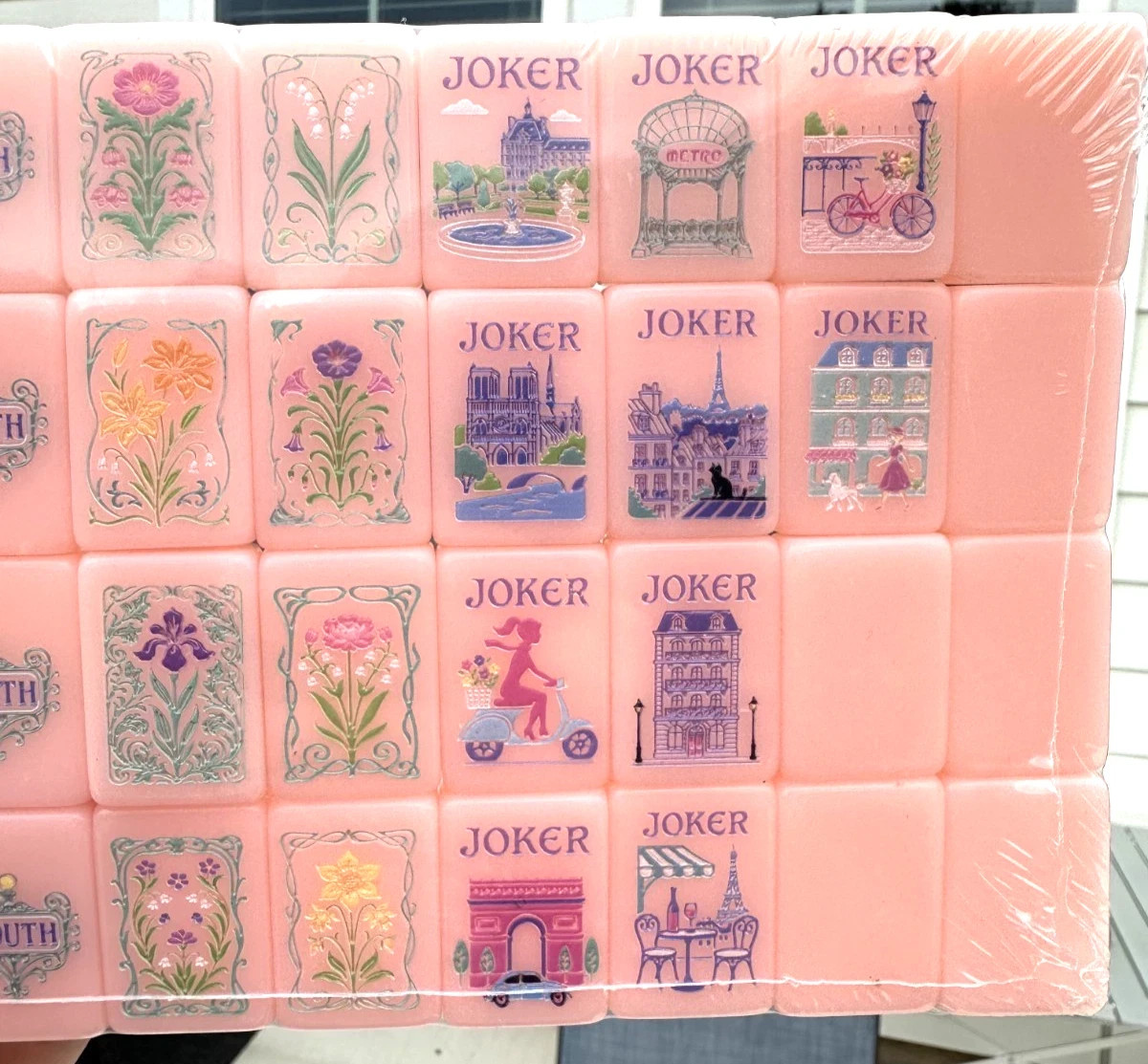PARIS PINK Acrylic American Mahjong Tiles Set 160 Pcs US Seller Fast Ship NEW