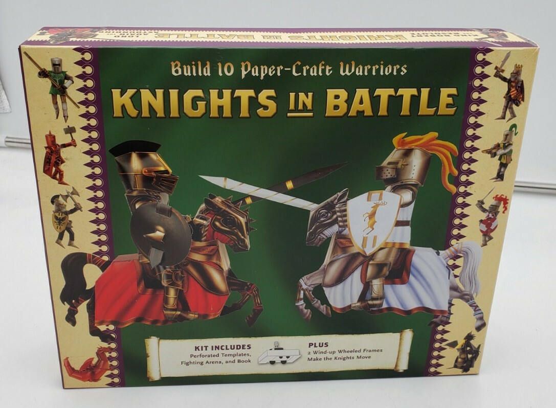 Knights In Battle Kit Build 10 Paper Craft Warriors Sterling Innovation NIB