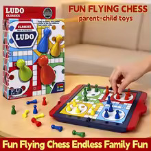 Board Games Ludo Set Party Game Parent Child Strategy Interaction with Foldable