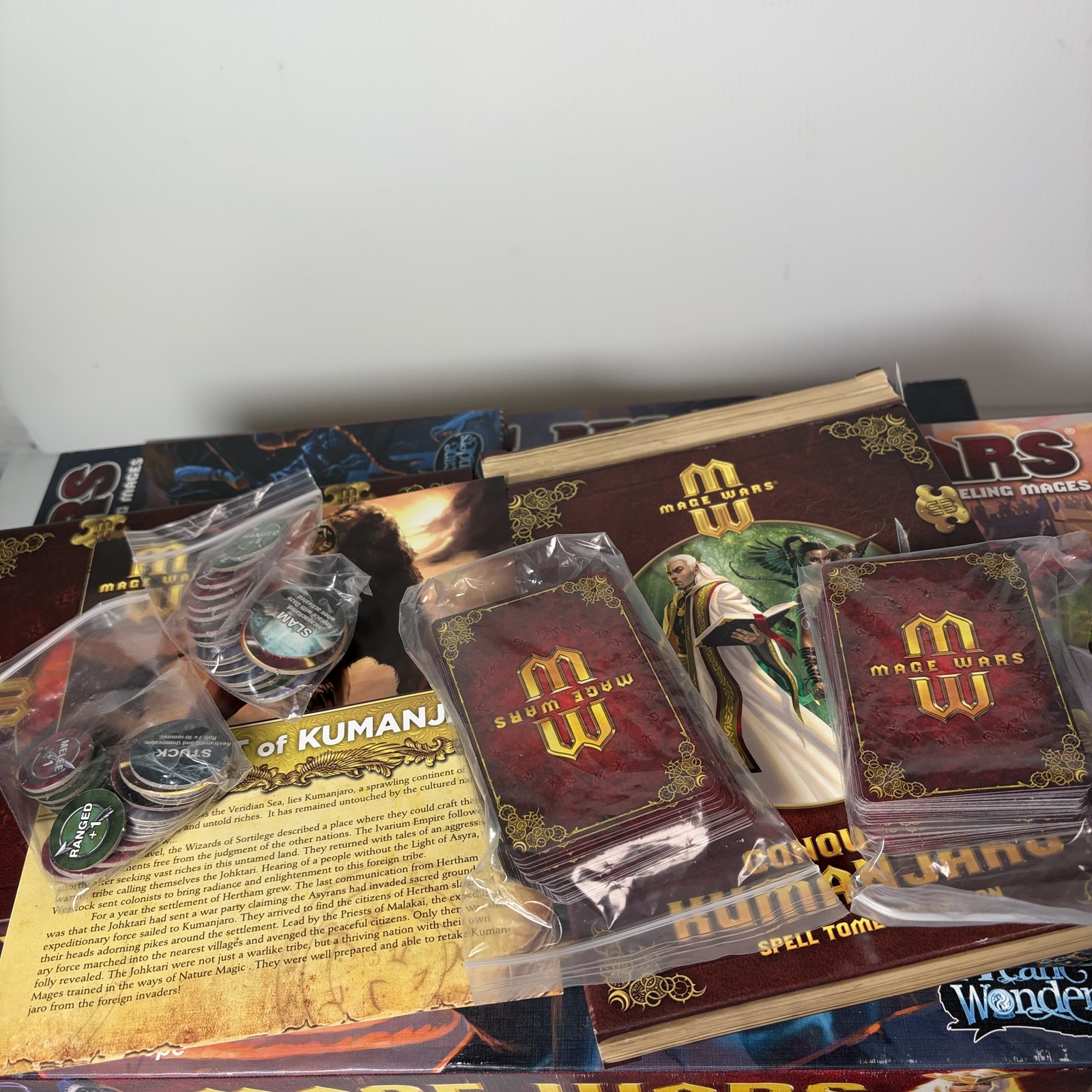 Mage Wars Academy Core Set & Expansions Lot Forged in Fire, Druid vs Necro &More