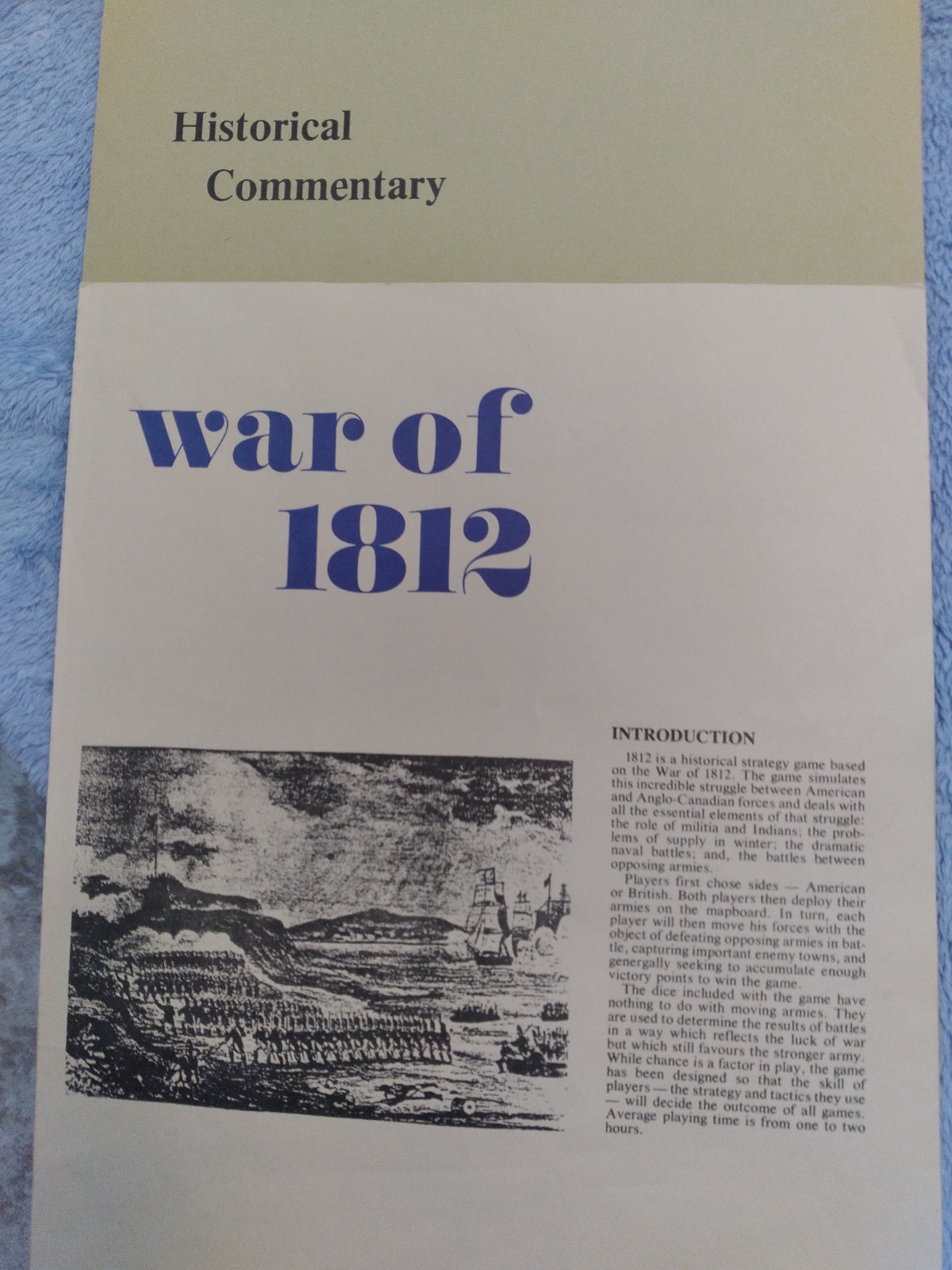 Gamma Two Wargame War of 1812 Box