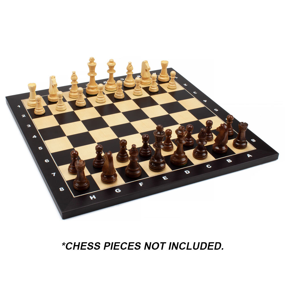 19×19″ Maple Inlaid Wood Chess Board with 51mm Square. Pro Flat Chess Game Board