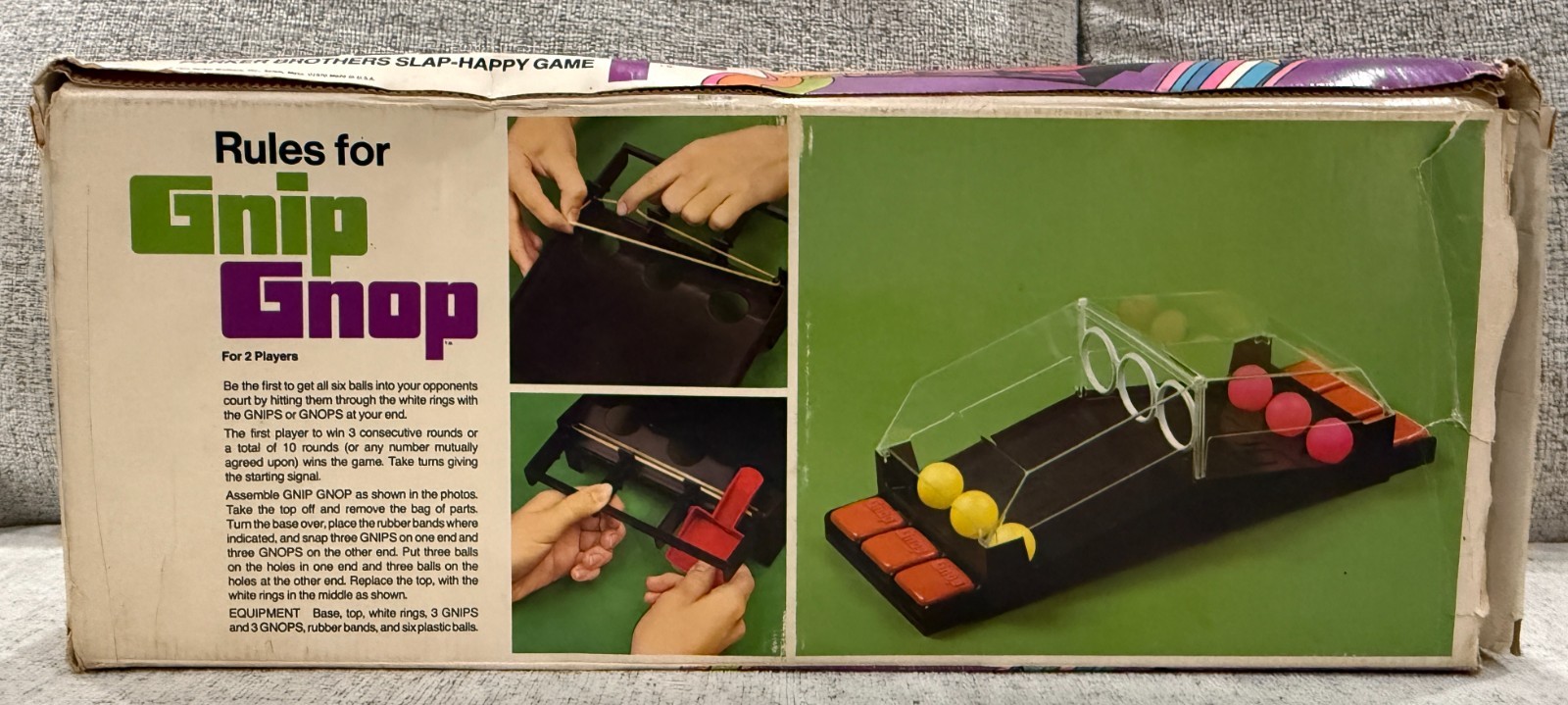 Gnip Gnop Vintage 1971 Parker Brother Slap Happy Game Original Box READ