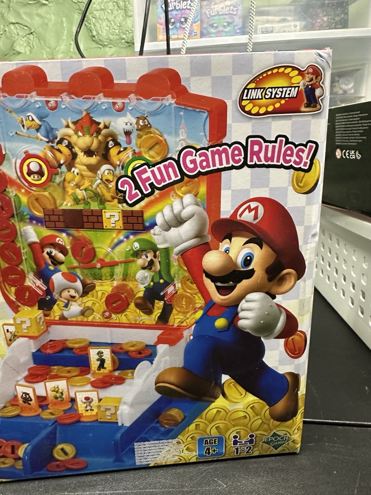 Epoch Everlasting Play Super Mario Lucky Coin Arcade Tabletop Strategy Game S…