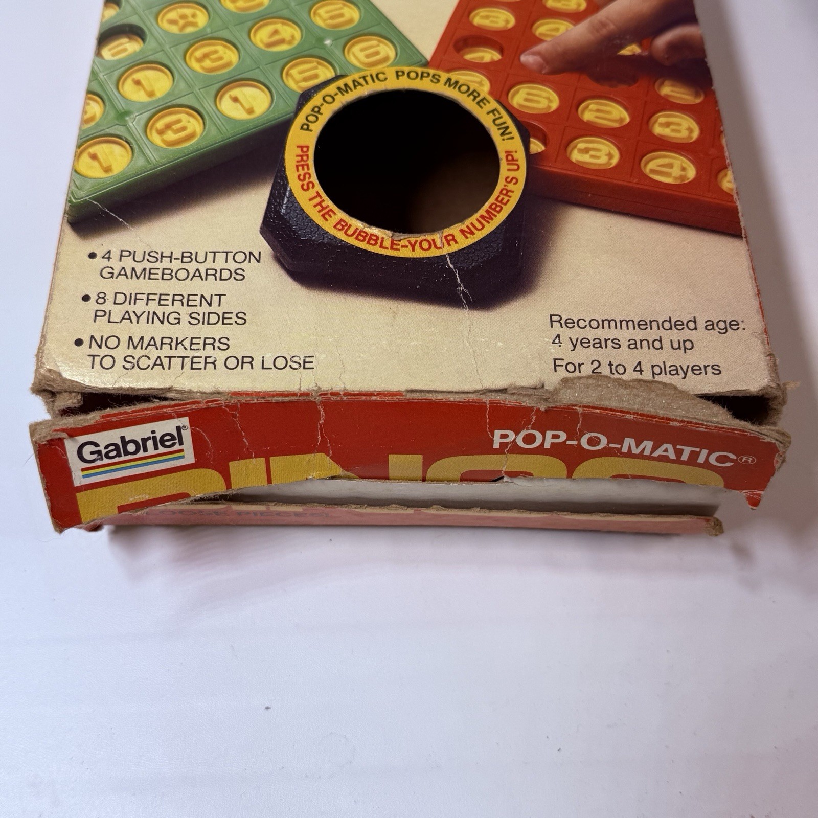 Vintage Pop-O-Matic Bingo Game Gabriel #7302 Toys 1977 Complete Popper Works!