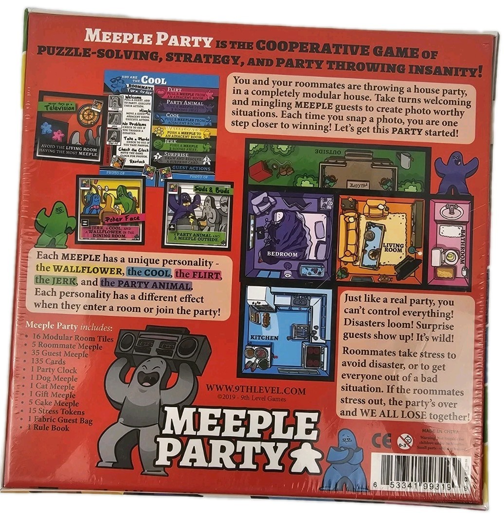 New Meeple Party Board Game Strategy Puzzling Co-Op Card Game Heather O’Neill