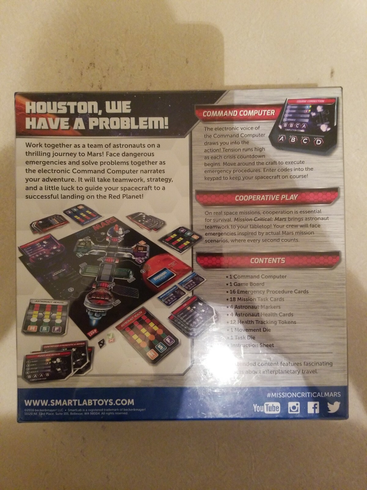 NEW SmartLab Toys Mission Critical: Mars Cooperative Space Adventure Board Game