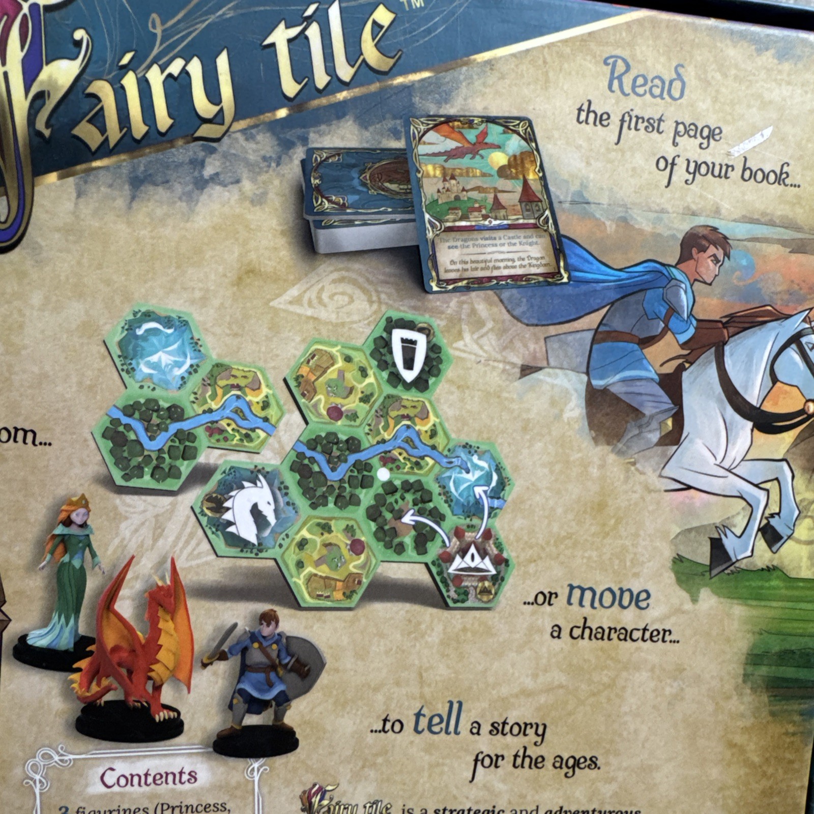 Fairy Tile Board Game Fantasy Strategy Storytelling 2-4 player ages 8+ Iello