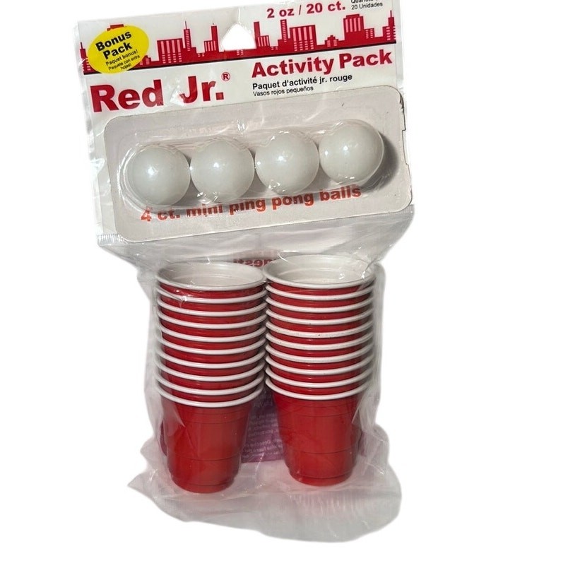 Red Jr Activity Pack Mini “Beer Pong” Game Set Ping Pong NWT College Party Dorm