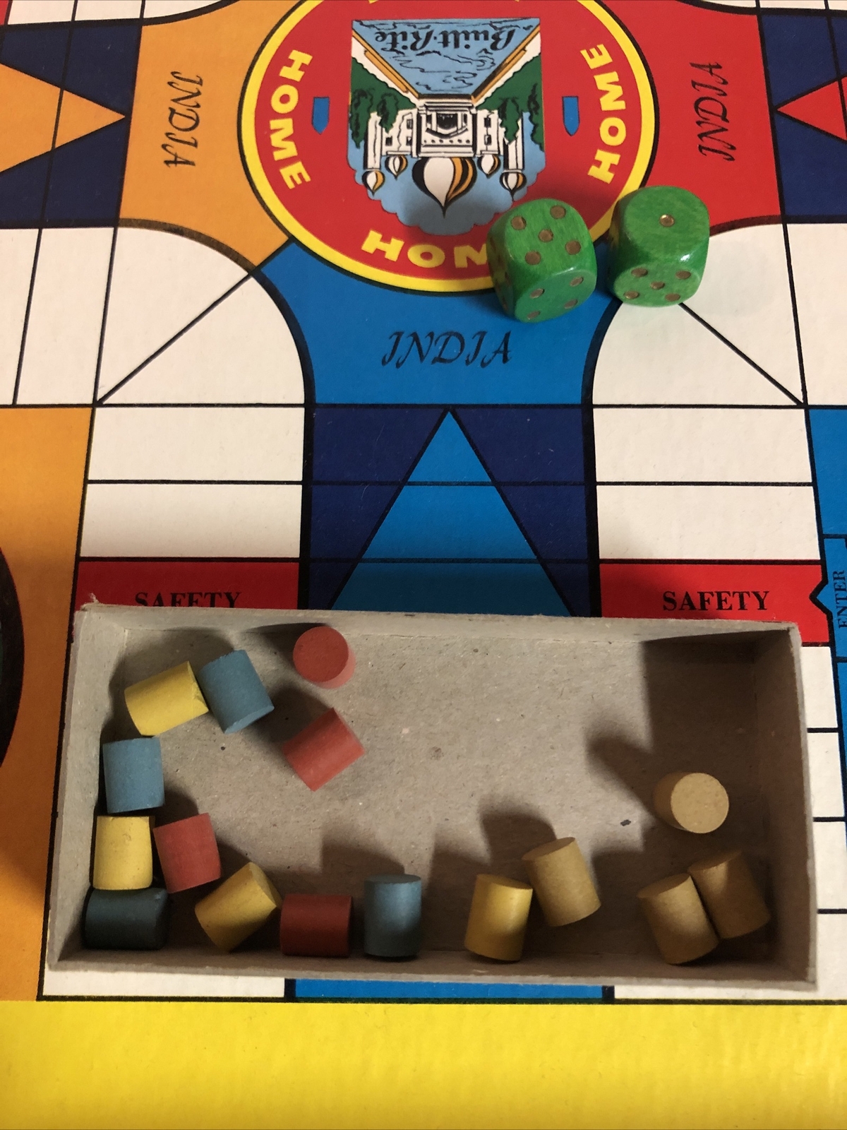 Vintage India Board Game of India Warren Built-Rite Complete in Box