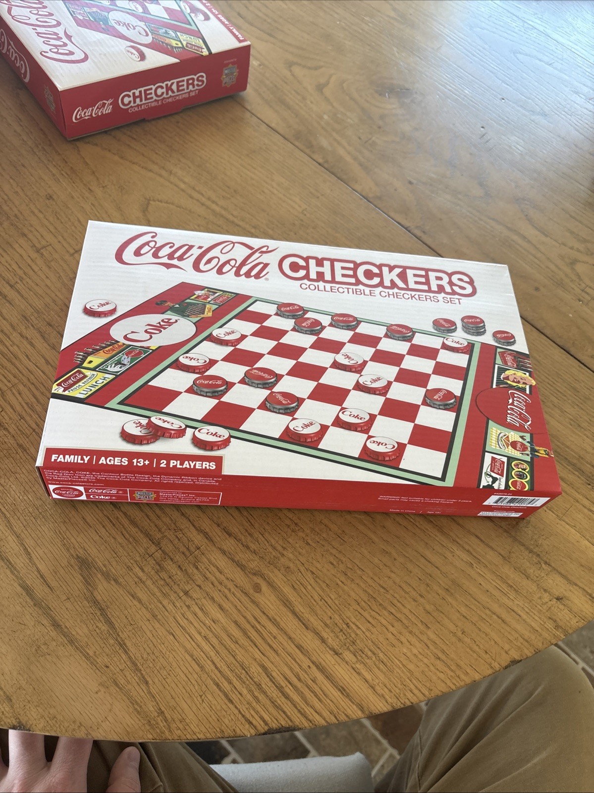 MasterPieces – Coca-Cola – Officially Licensed Checkers Board Game Brand New