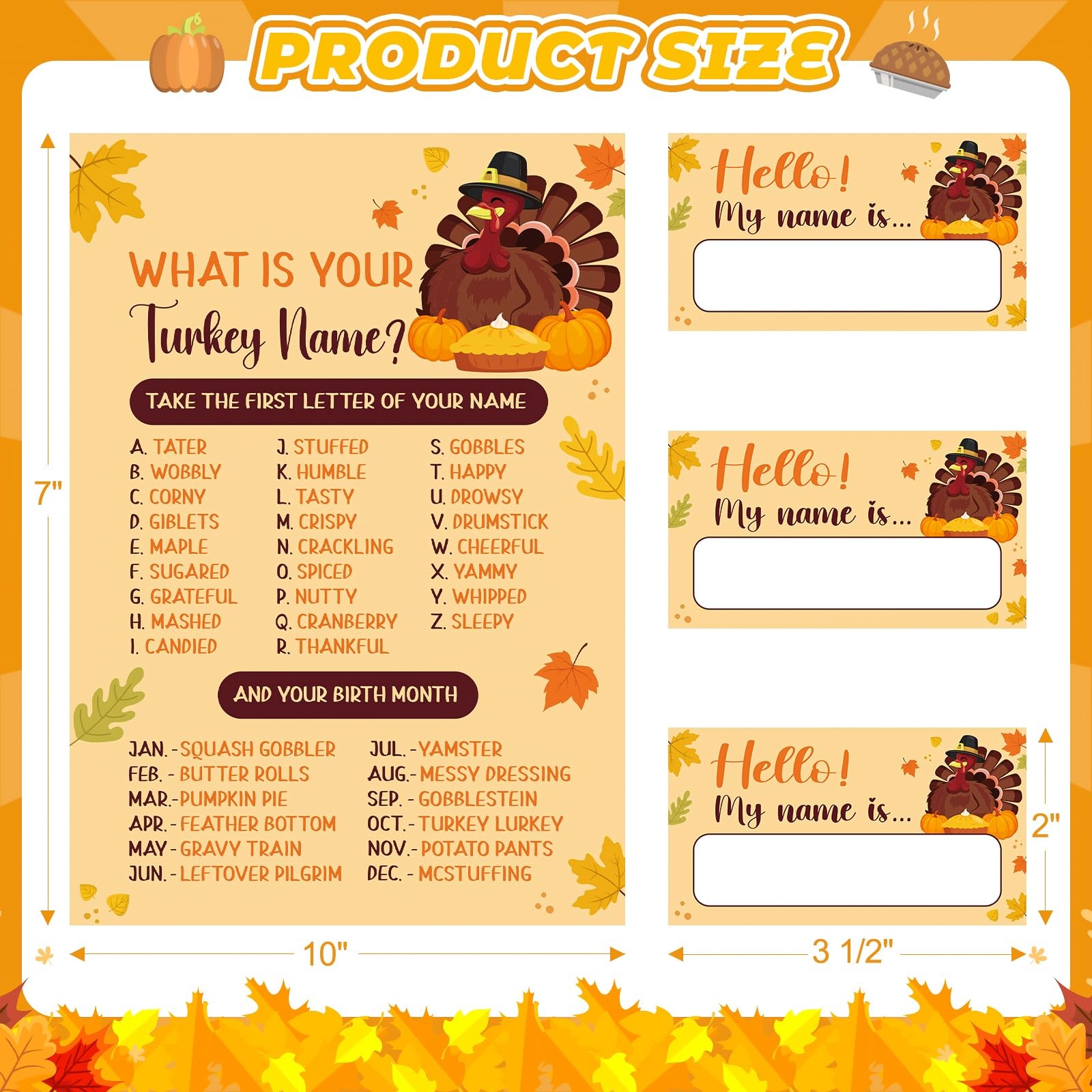 Thanksgiving Games for Family Adults Office Large Groups Orange, Red, Brown