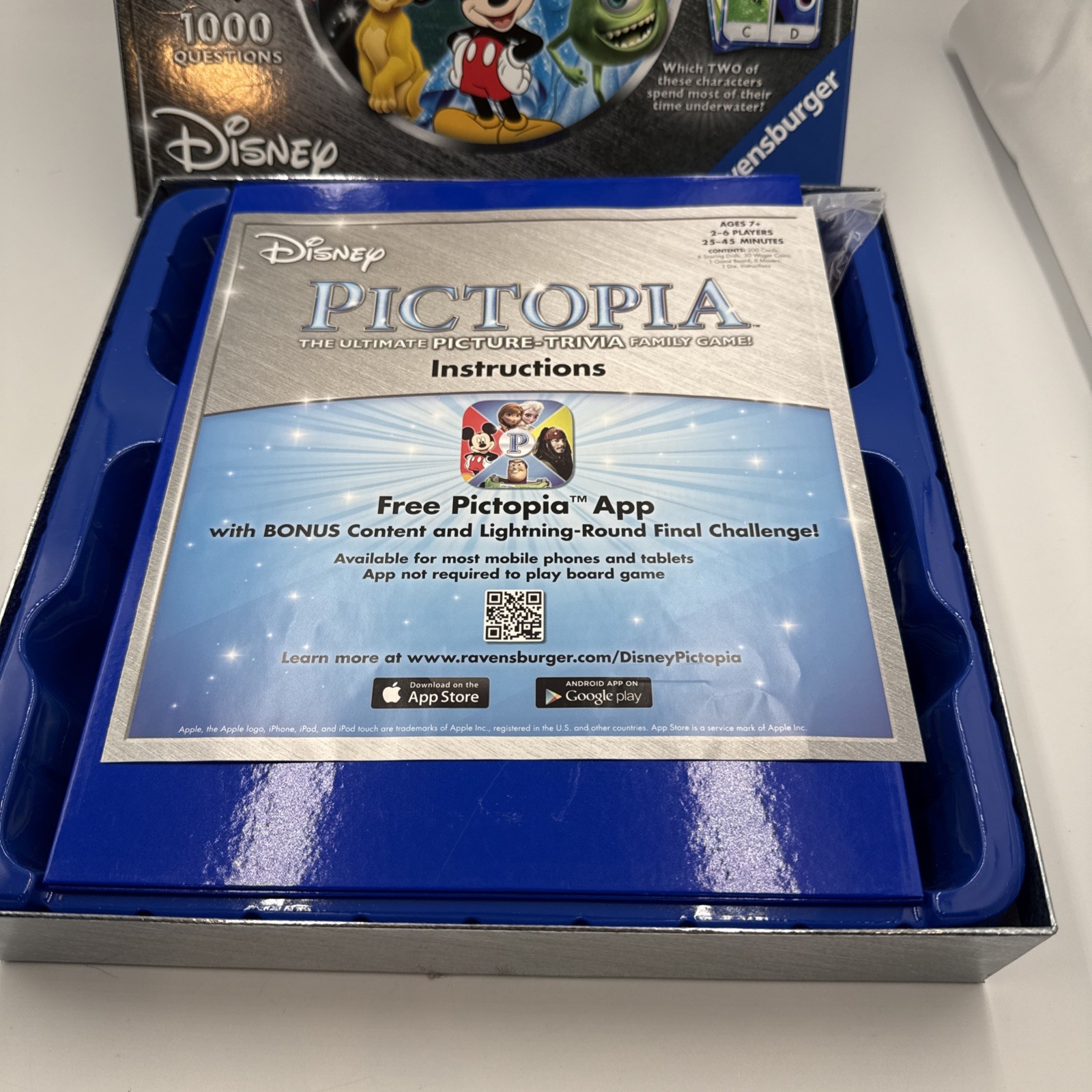 Ravensburger Pictopia Picture Trivia Disney Edition Board Game2-6 Players Age7+