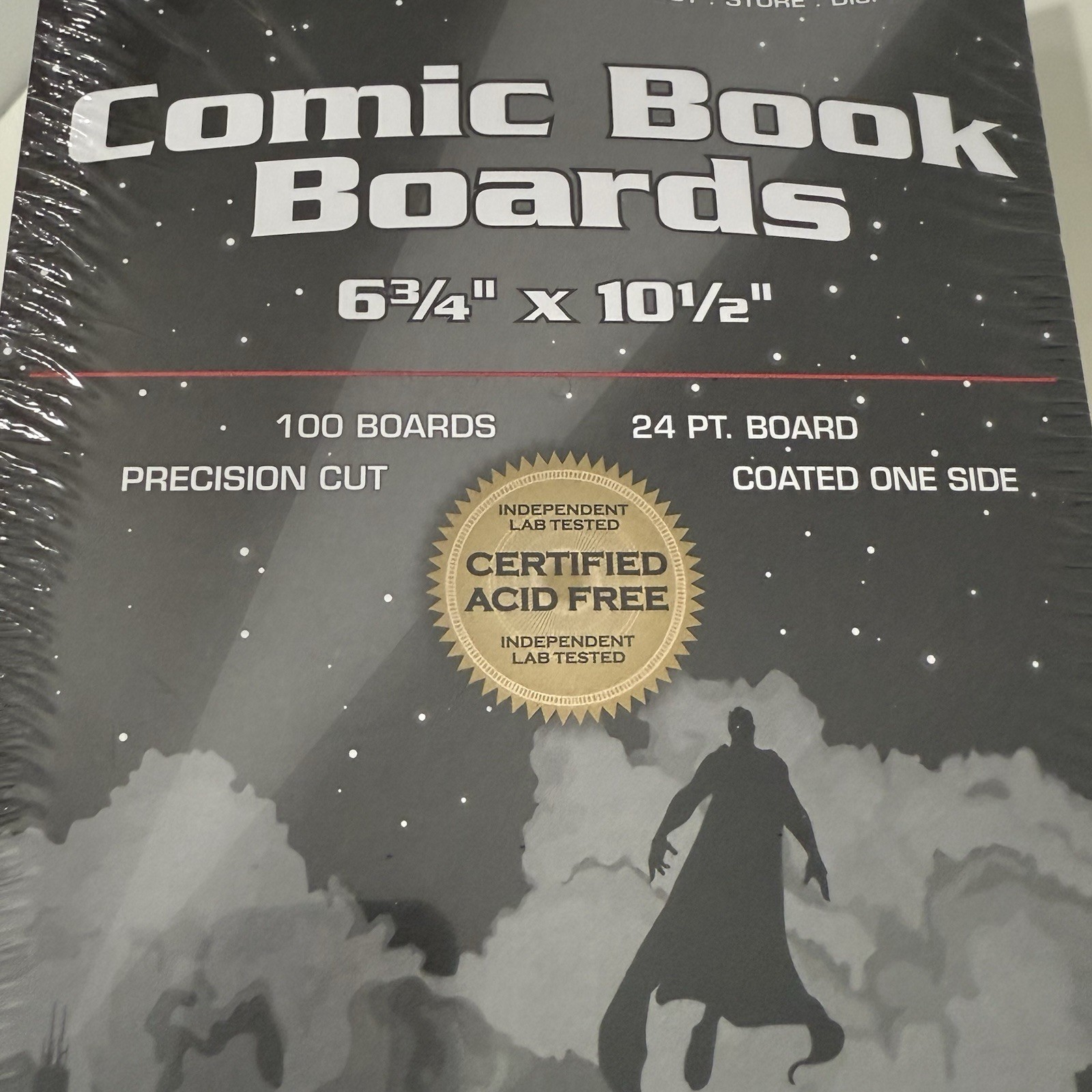 100 BCW Comic Book Boards Modern Current Size 6 5/8″ Archival Safe Storage Back