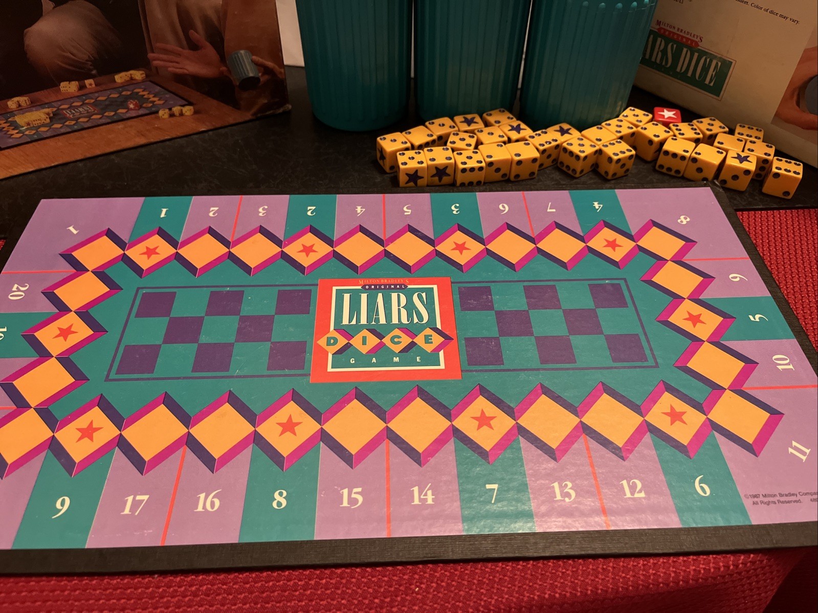 1987 Liars Dice Game Complete Milton Bradley Original