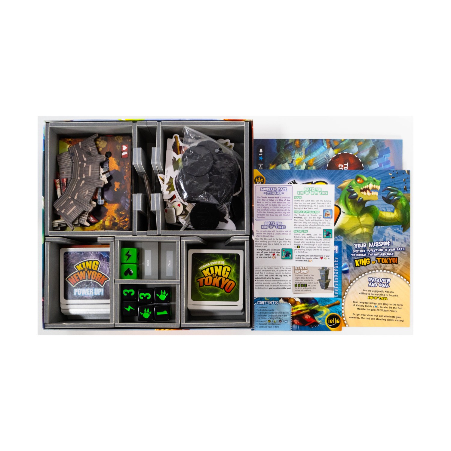 Iello Board Game King of Tokyo Collection #15 – Base Game + 3 Expansion EX/NM