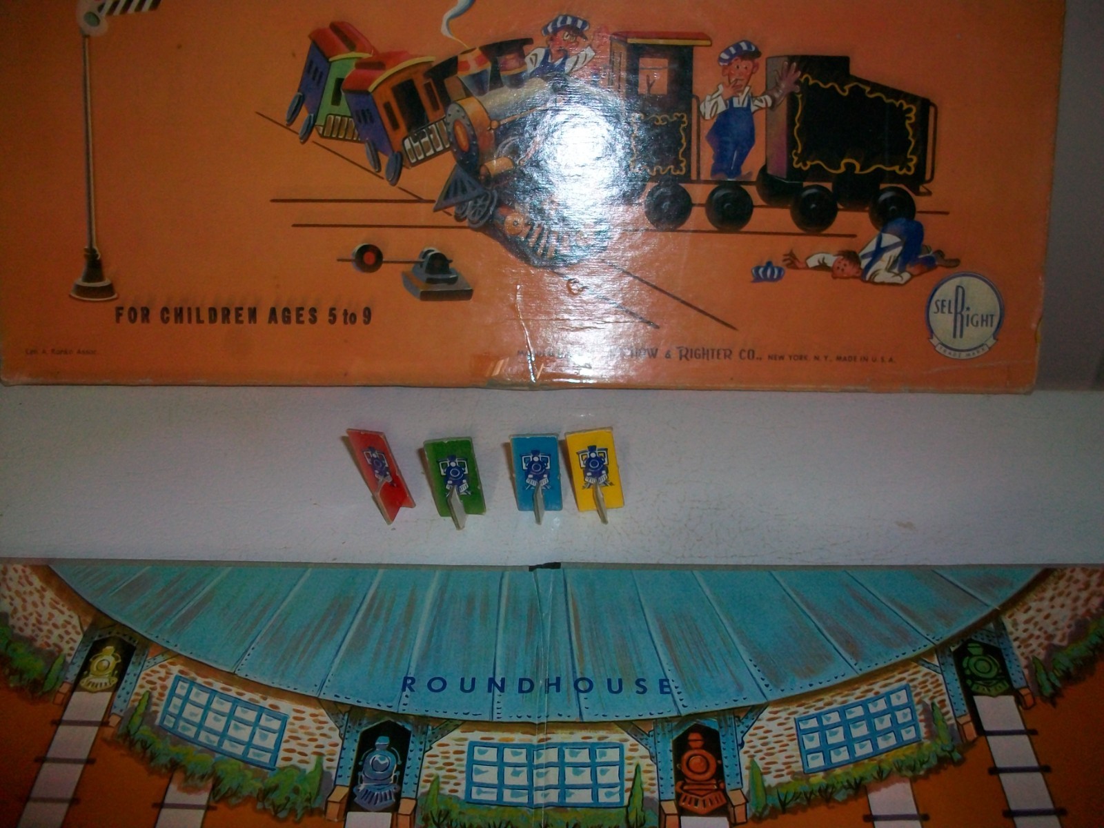 Selchow & Righter 1957 – ENGINEER – The Rambling Railroad Game (Complete)
