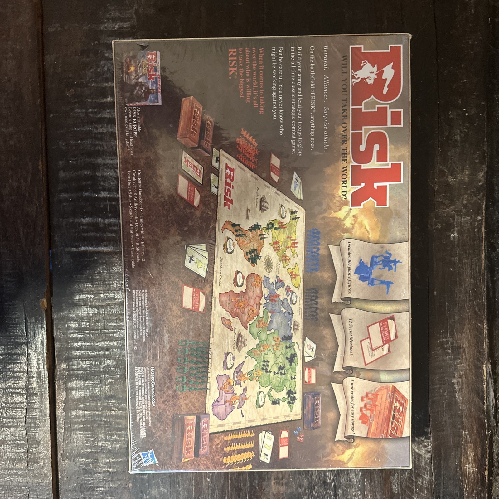 Hasbro Risk Board Game, Strategy War Games for 2-5 Players Ages 10 & Up NEW
