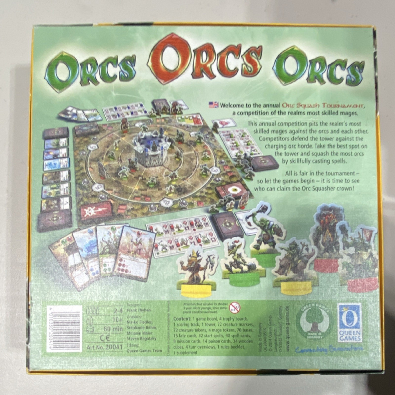 Queen Games Orcs Orcs Orcs Fantasy Board Game, Complete, Ages 10+, 2 Players