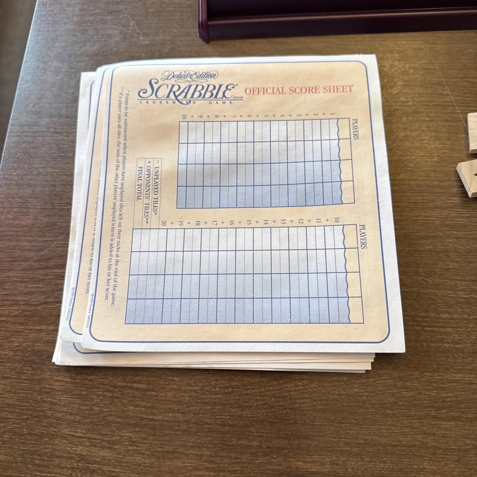 Vintage 1999 Scrabble Deluxe Turntable Edition Board Game Hasbro Complete