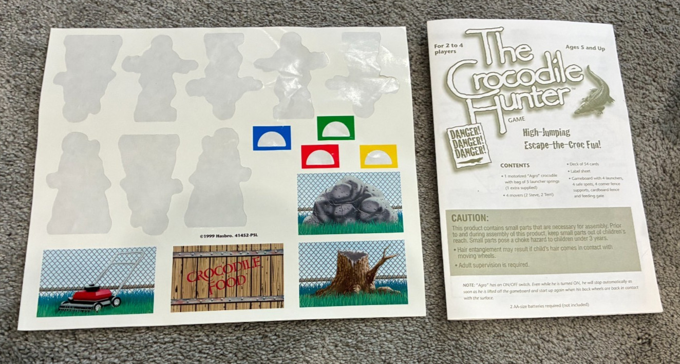 Crocodile Hunter Board Game Steve Irwin 1999 by MB – Working & 100% Complete