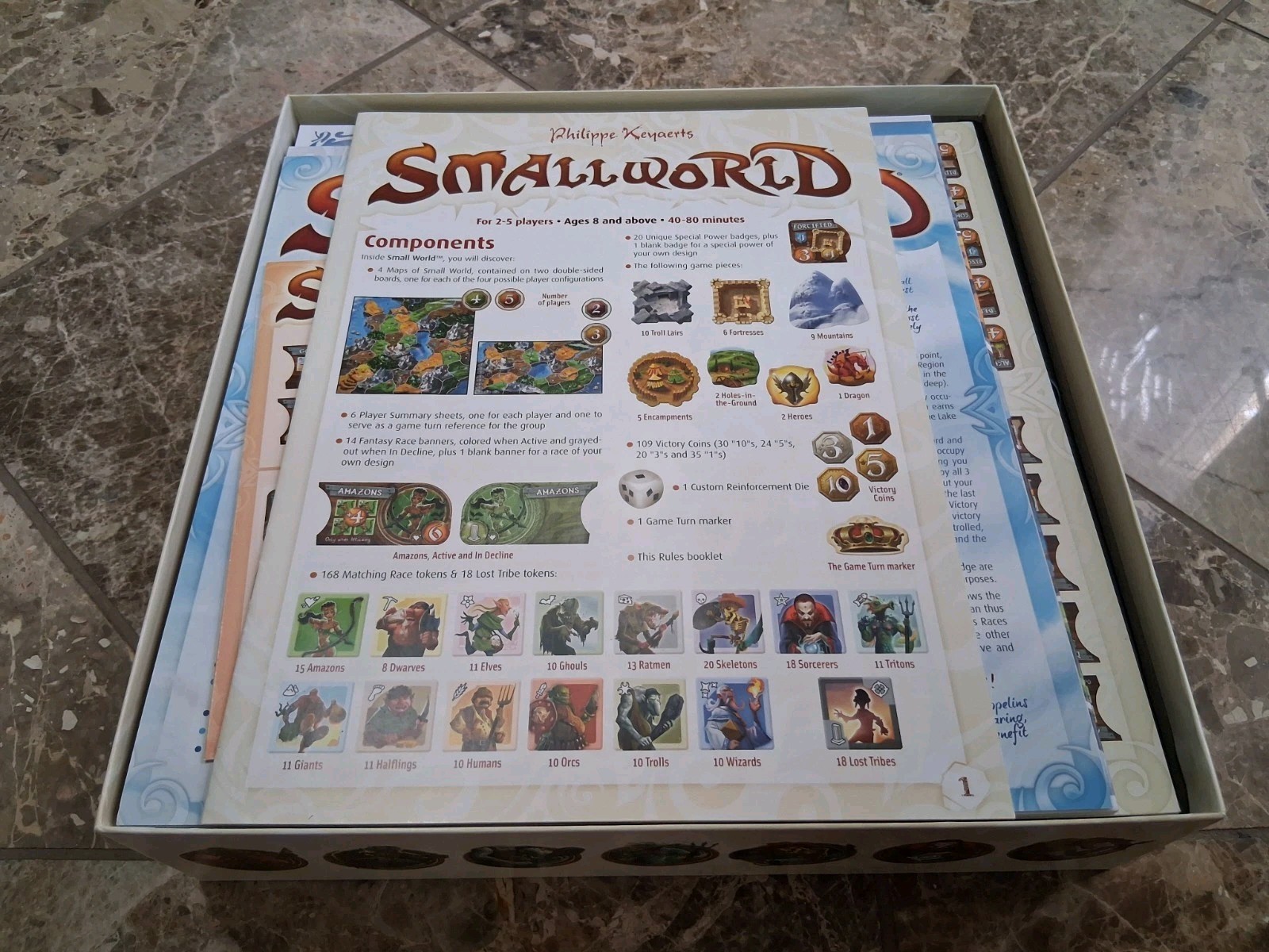 SMALL WORLD Board Game By Fantasy Philippe Keyaerts Days of Wonder EXCELLENT!