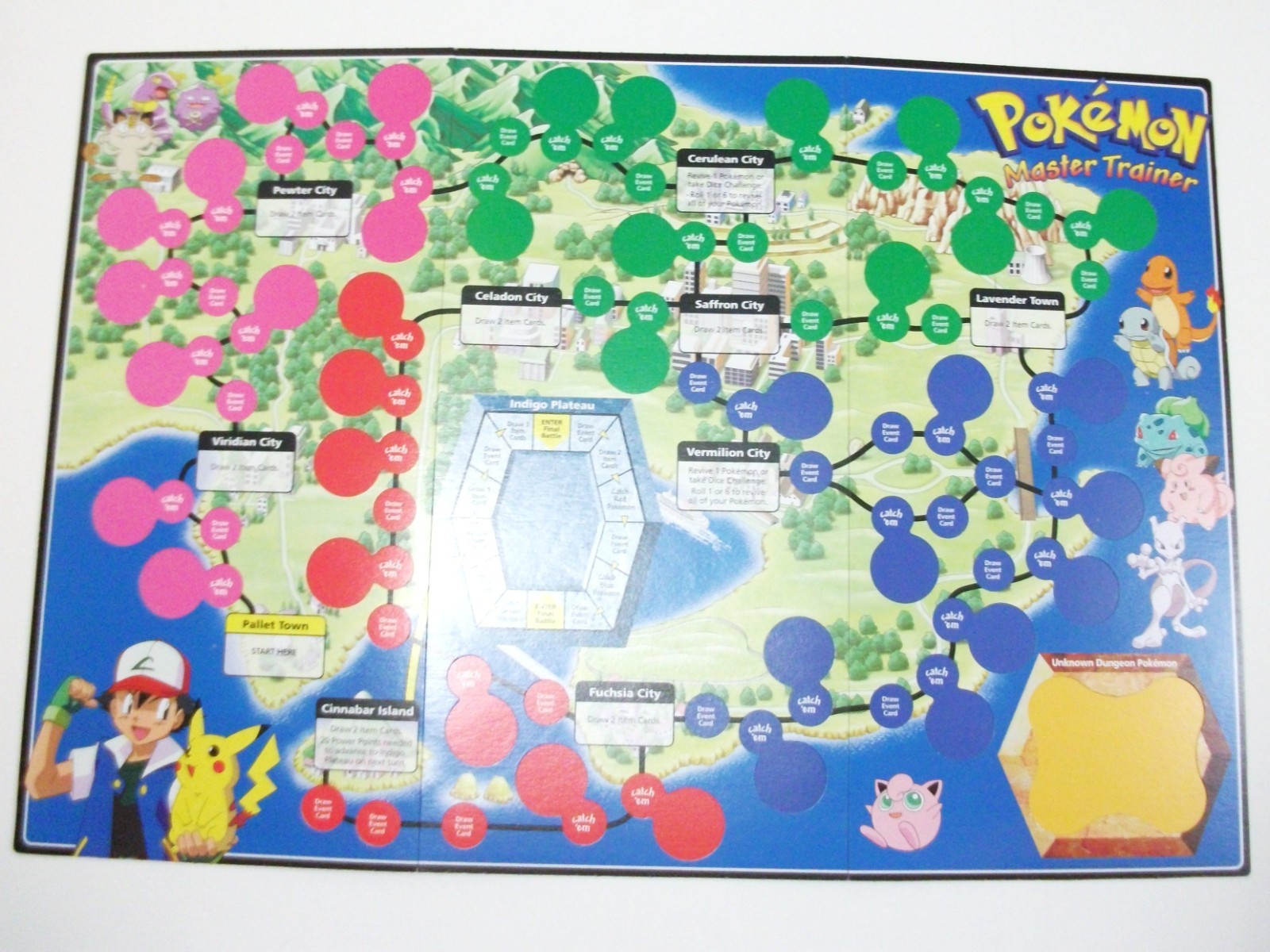 POKEMON MASTER TRAINER 1999 Edition Hasbro Vintage Board Game 99% Complete