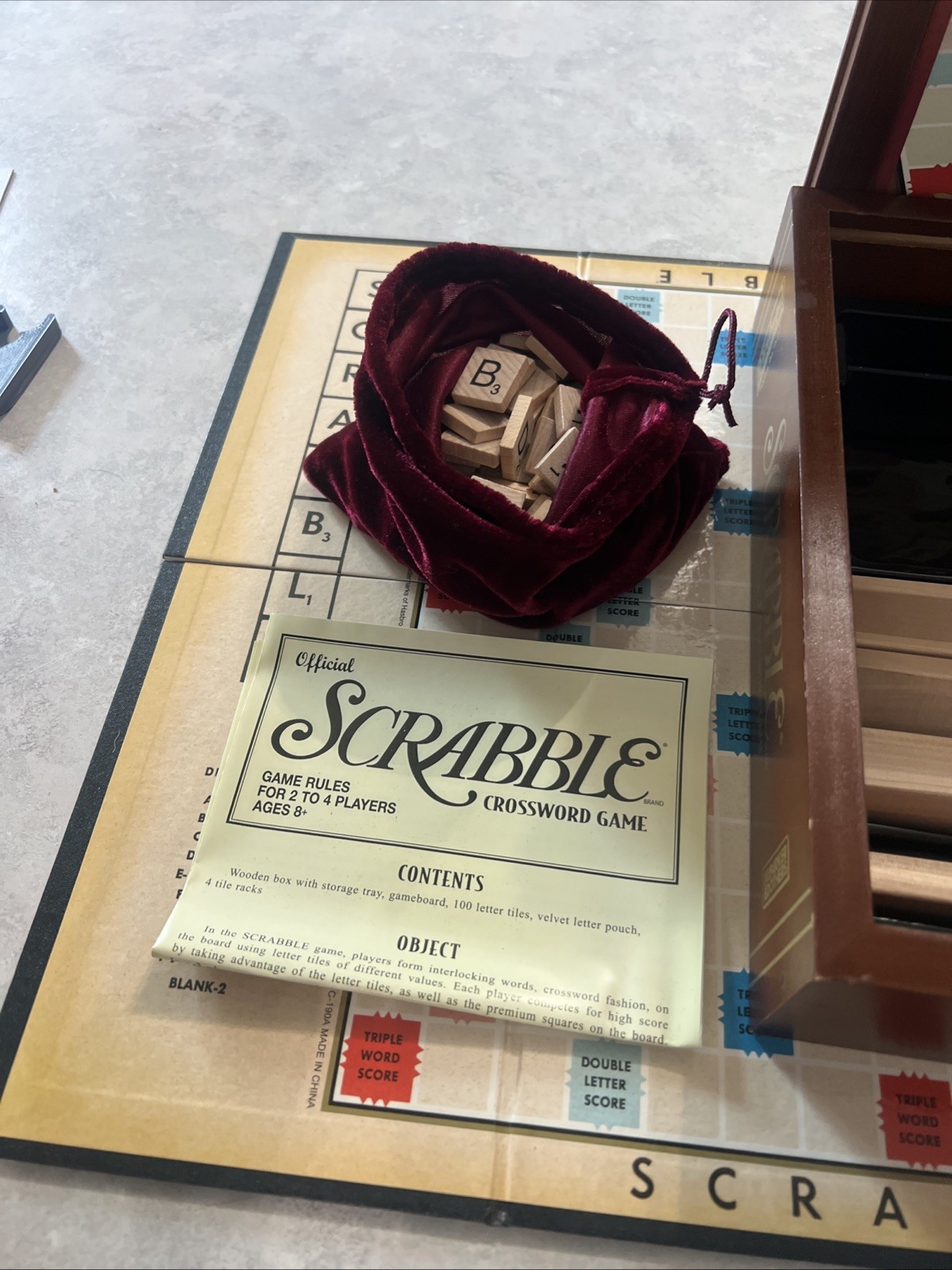 Scrabble Vintage Game Collection Bookshelf Board Game 100% Complete